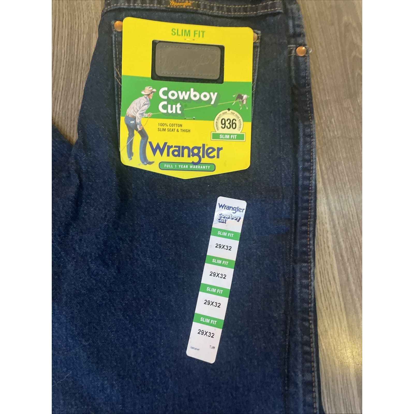 Wrangler Wrangler, 936, Slim Fit, Jeans, Men’s 29x32, Cowboy Cut Size US 29 - 2 Thumbnail