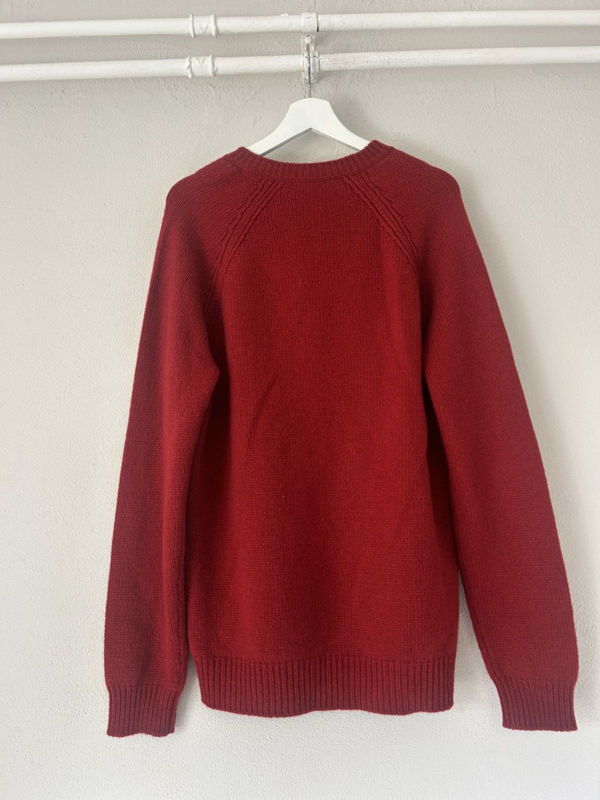 Hermes Red Cashmere V-Neck Sweater Size US L / EU 52-54 / 3 - 5 Thumbnail
