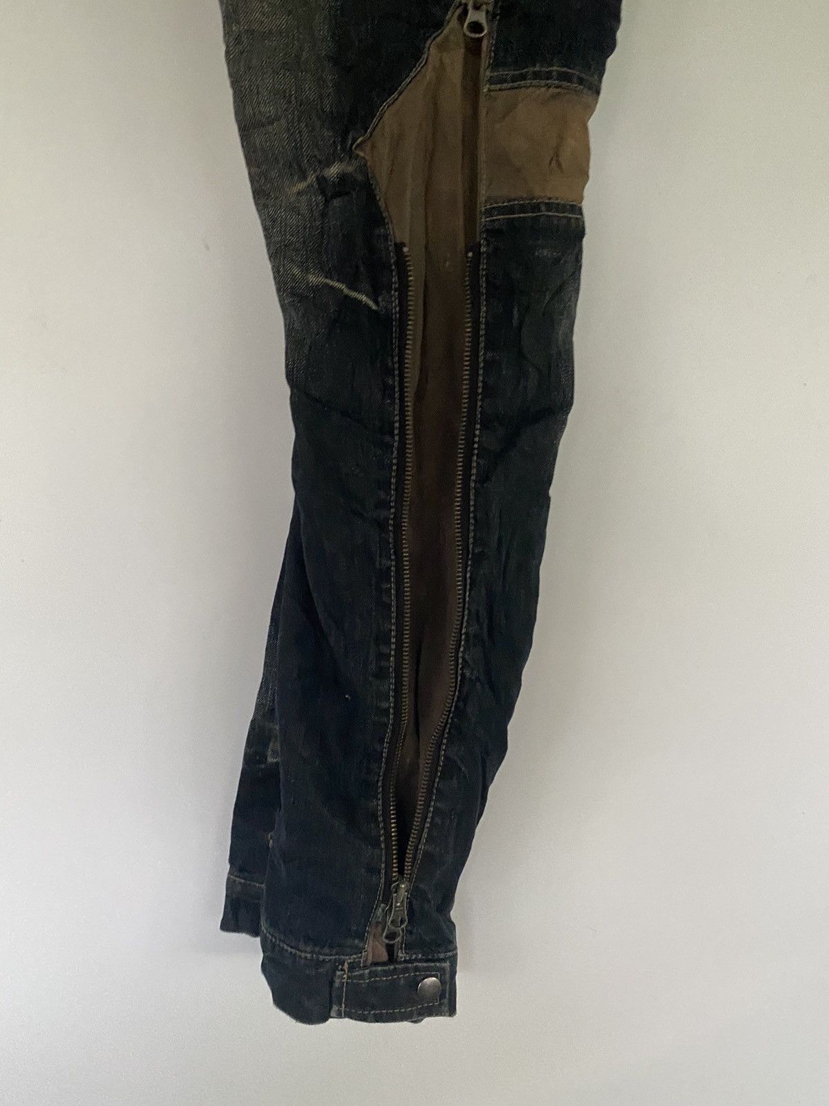 PPFM Japanese Brand PPFM Distressed Zippered Denim Jeans Pants Size US 32 / EU 48 - 18 Thumbnail