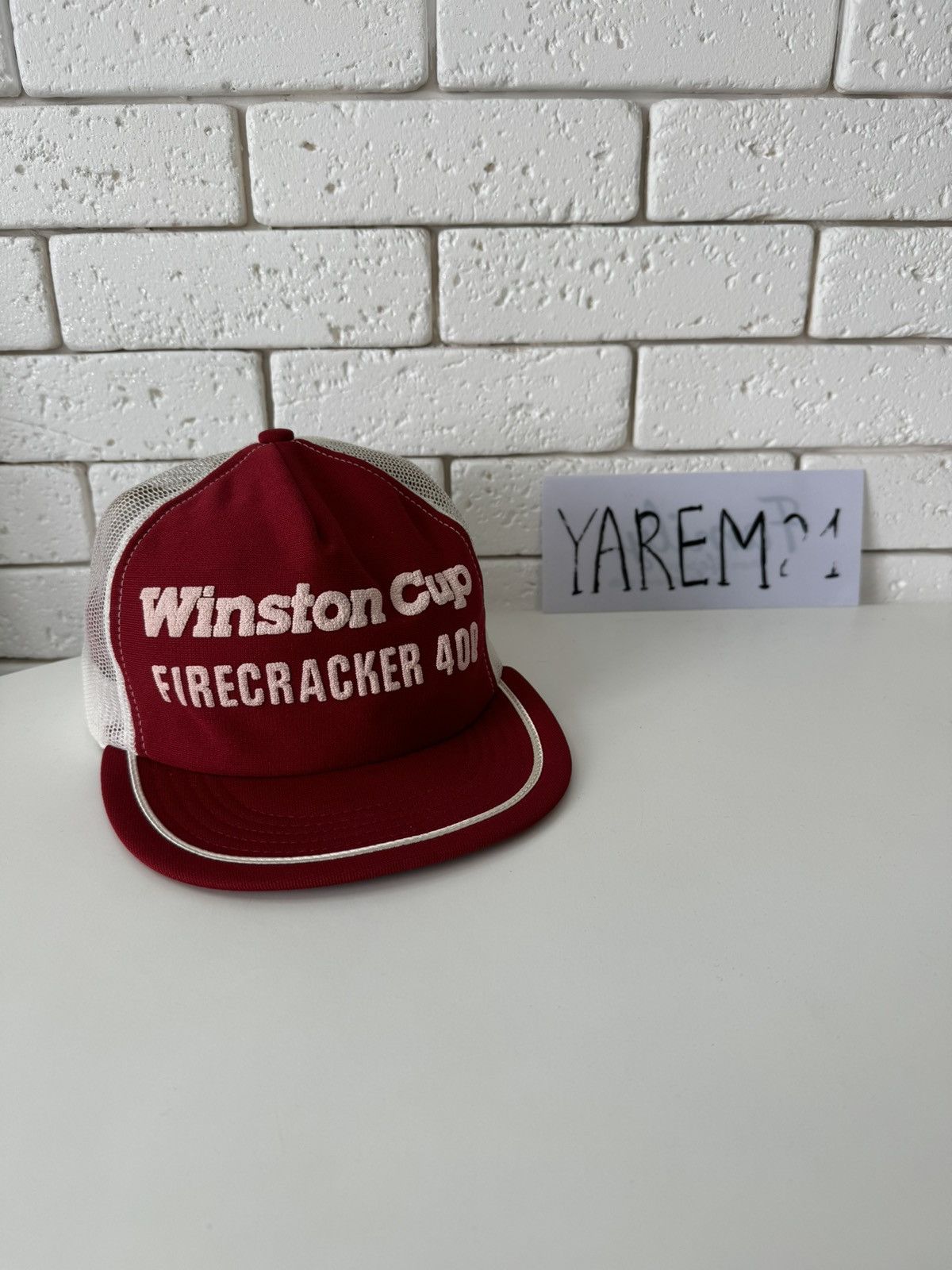 Vintage Winston Cup Firecracker 400 made in USA cap hat Size ONE SIZE - 1 Thumbnail