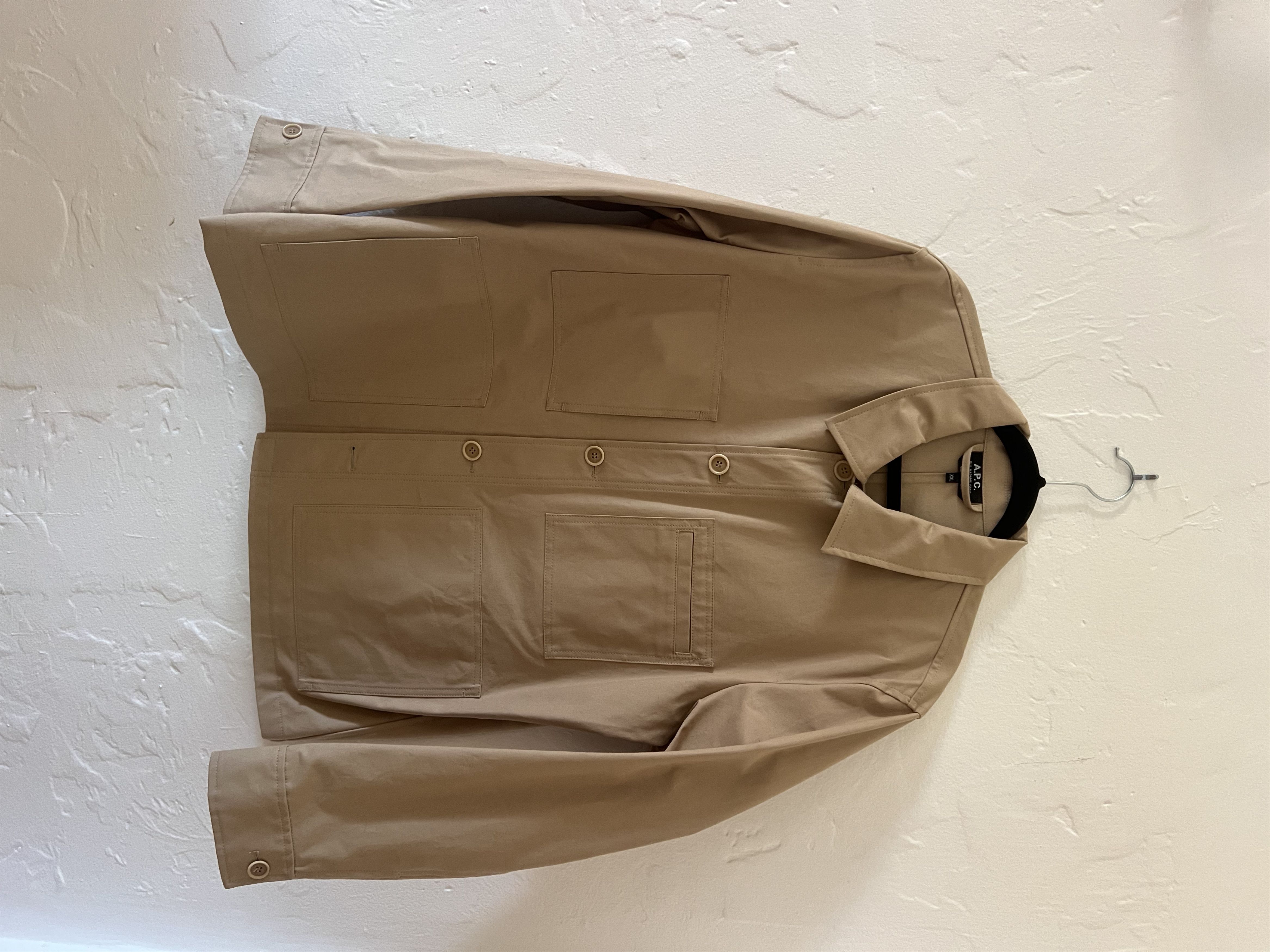 A.P.C. A.P.C Beige André Jacket Size US XXL / EU 58 / 5 - 1 Thumbnail