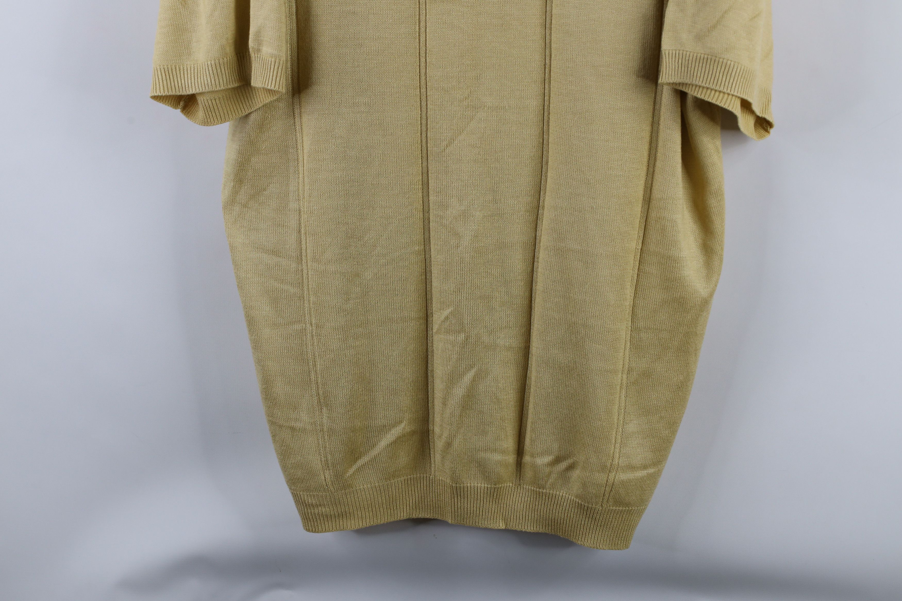 Vintage Vintage 90s Streetwear Knit Short Sleeve Sweater Gold Size US XL / EU 56 / 4 - 3 Thumbnail