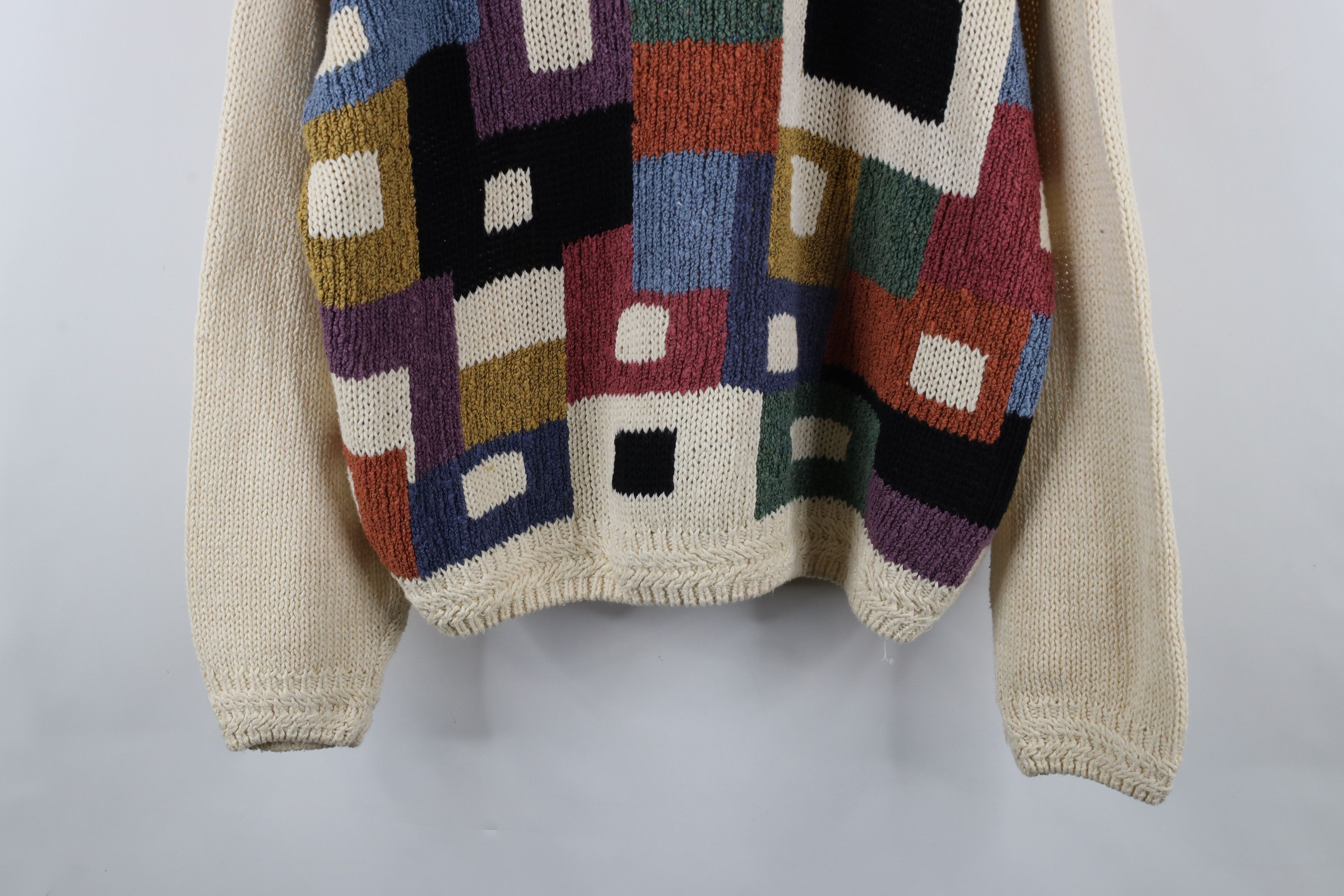 Vintage Vintage 90s Streetwear Chunky Ribbed Knit Crewneck Sweater Size US XL / EU 56 / 4 - 3 Thumbnail