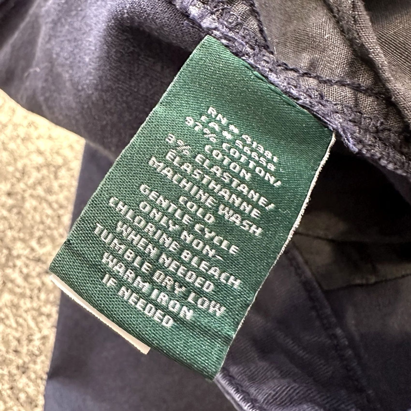 Ralph Lauren Lauren Ralph Lauren Pants Womens 10 Chino Straight Stretch Cotton Twill Navy Blue 33x28 Size 24" / US 00 / IT 34 - 6 Thumbnail