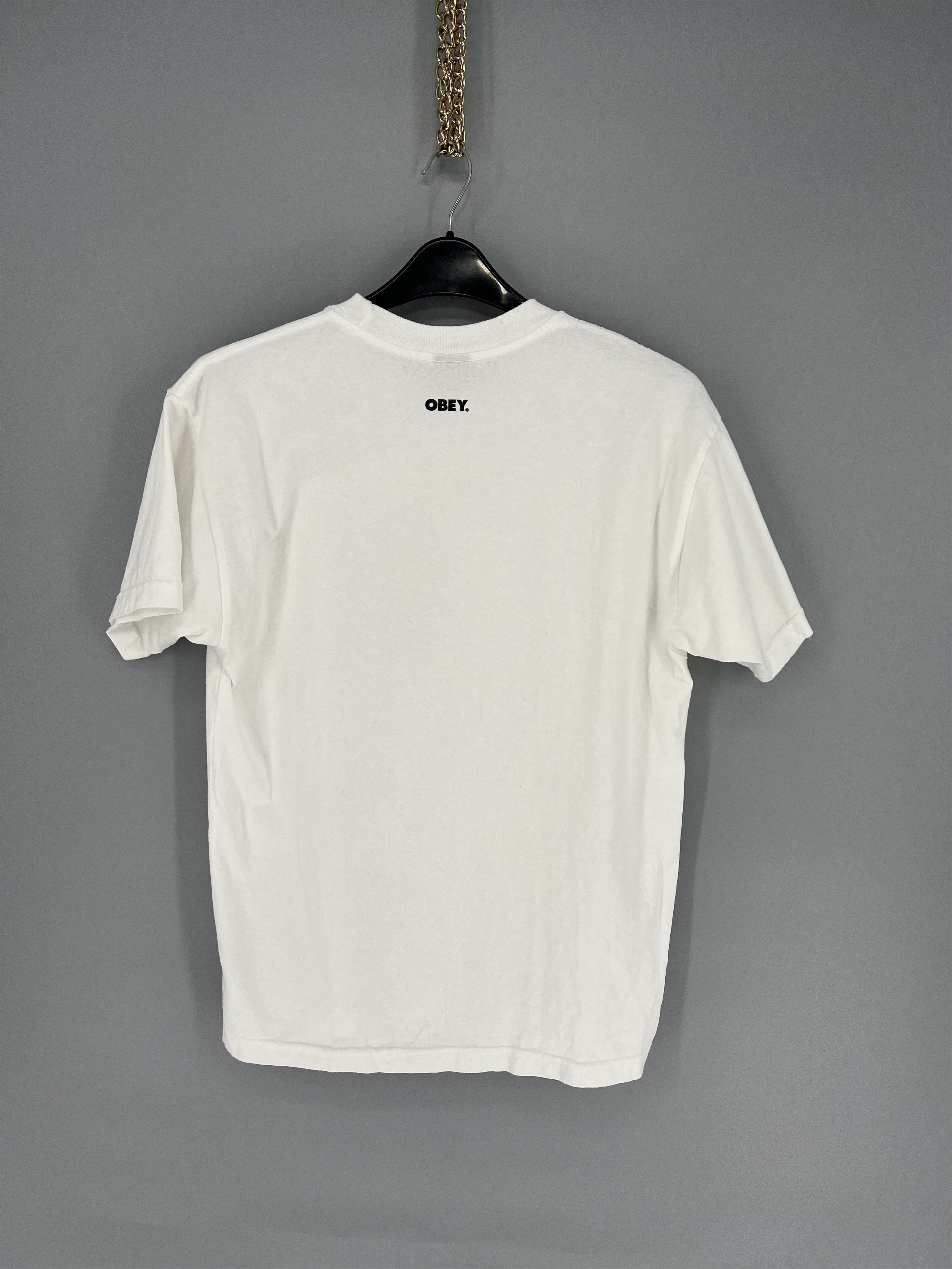 Japanese Brand × Obey Vintage Obey 90s Made in USA White Graphic Tee Shirt Y2K M Size US S / EU 44-46 / 1 - 9 Thumbnail