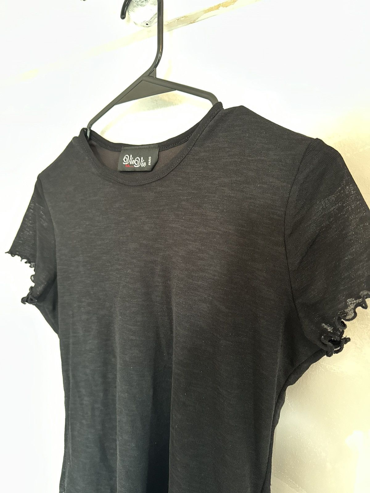 Vie + Riche Paris Vie Vie Paris Black Mesh Distressed Shirt Avant Garde Size US S / EU 44-46 / 1 - 5 Thumbnail