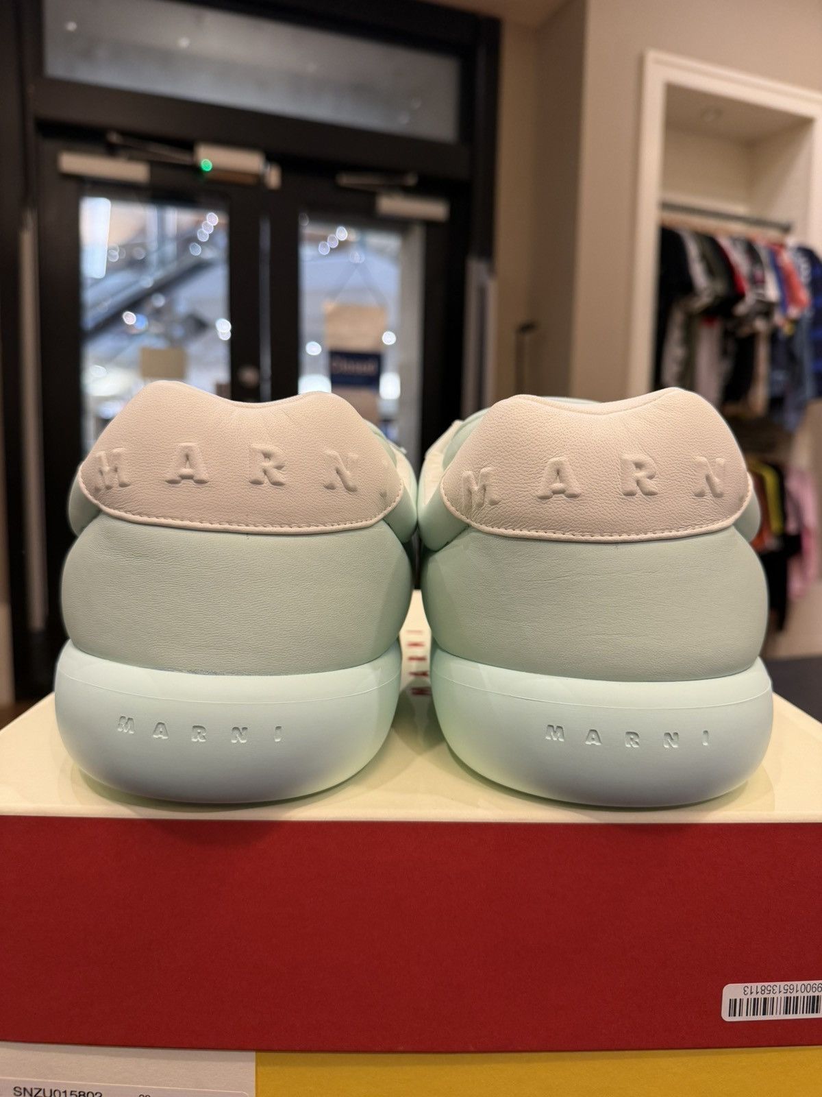Marni Marni Bigfoot Leather Sneakers - Light Blue Size US 7 / EU 40 - 3 Thumbnail