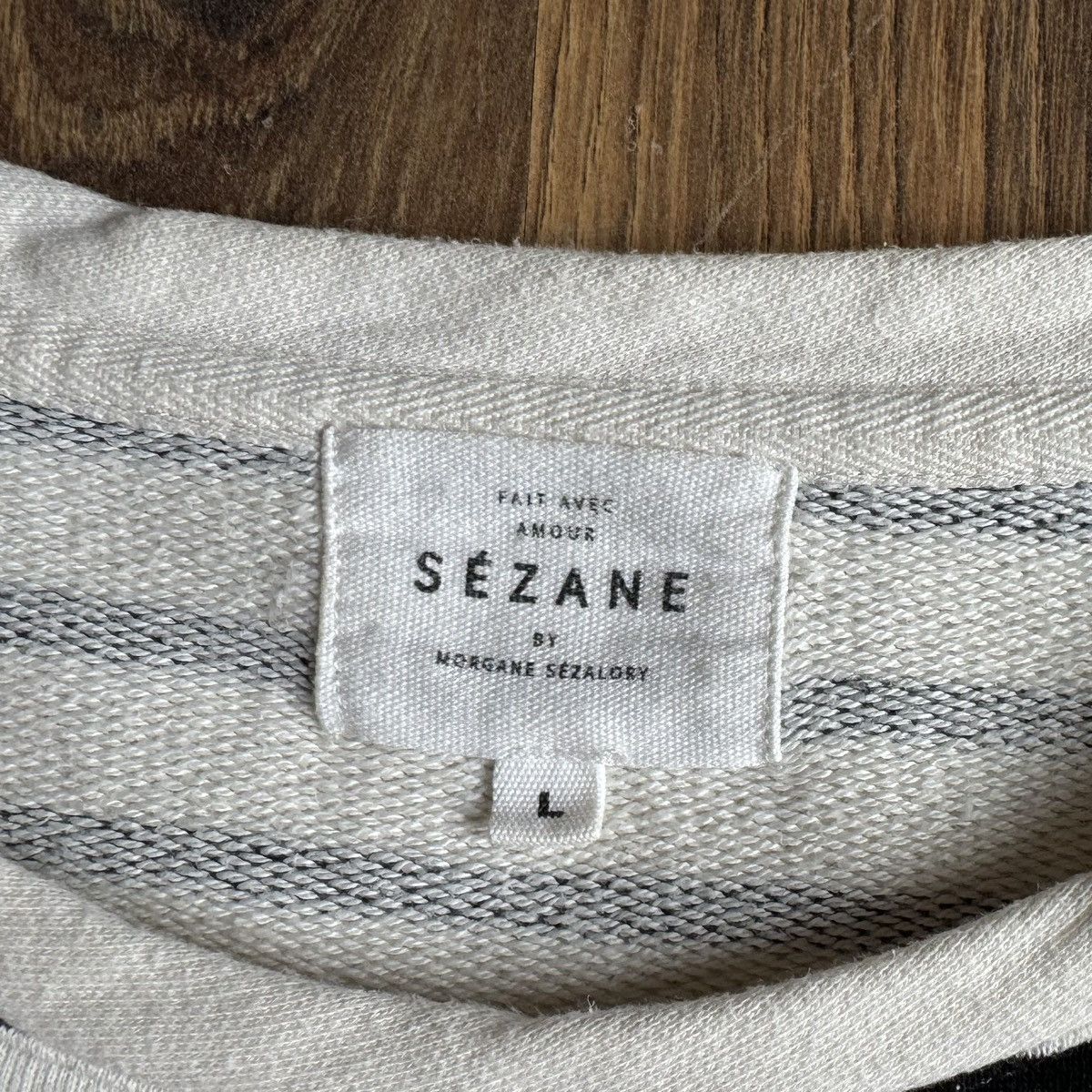 Sezane Sézane Stripped Sweater Women’s L White Size L / US 10 / IT 46 - 5 Thumbnail