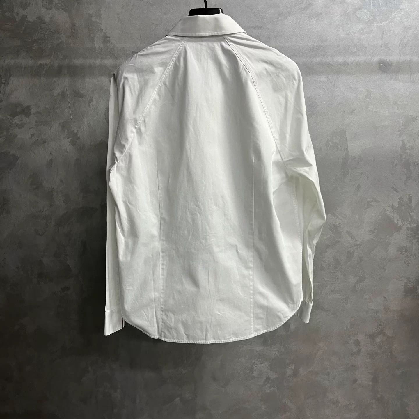 Dior Dior White Logo Embroidery Cotton Zip Longsleeve Shirt 48 Size US M / EU 48-50 / 2 - 2 Thumbnail
