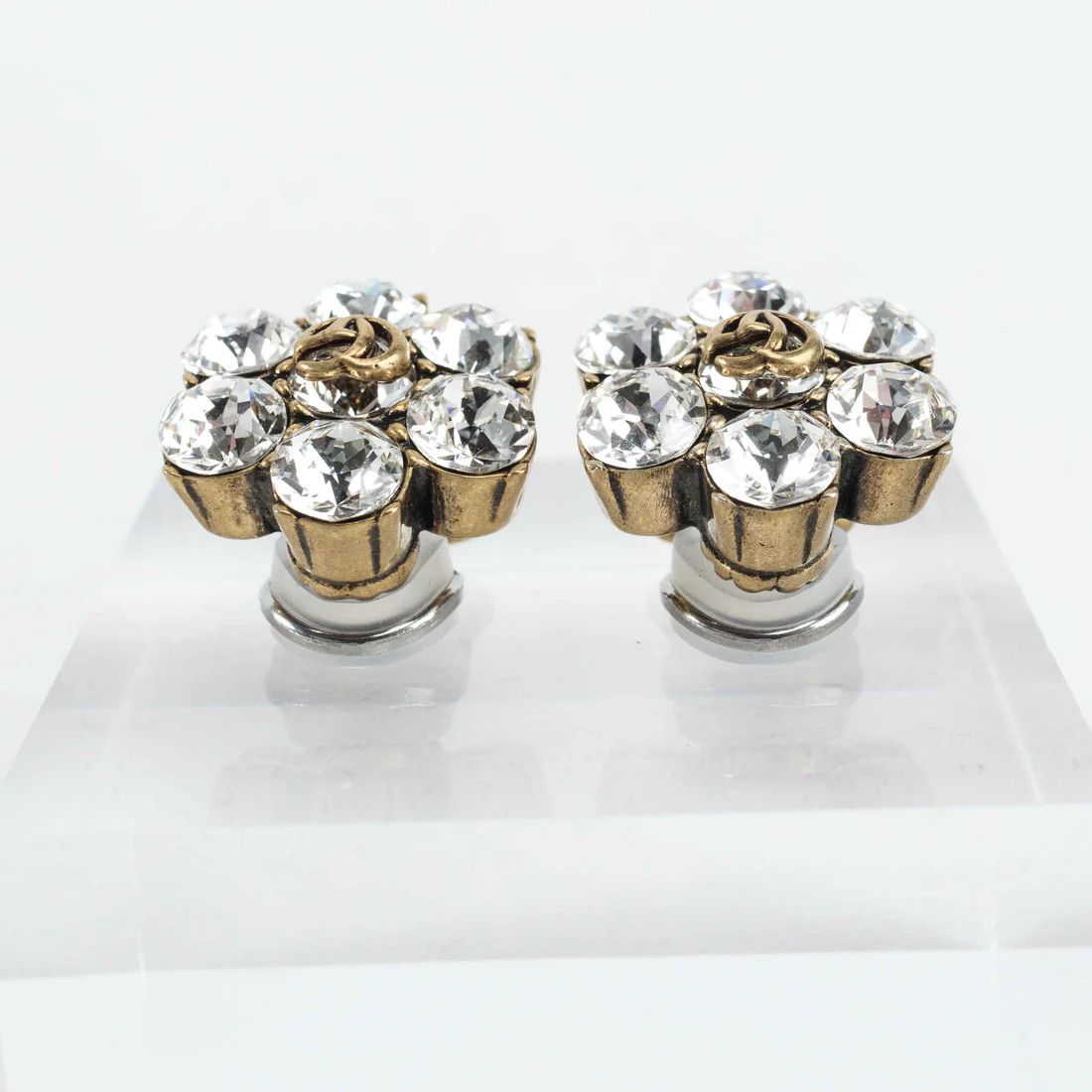 Gucci oc11z0126 Size: OS / Crystal Double Earrings In Multicolor Size ONE SIZE - 3 Thumbnail