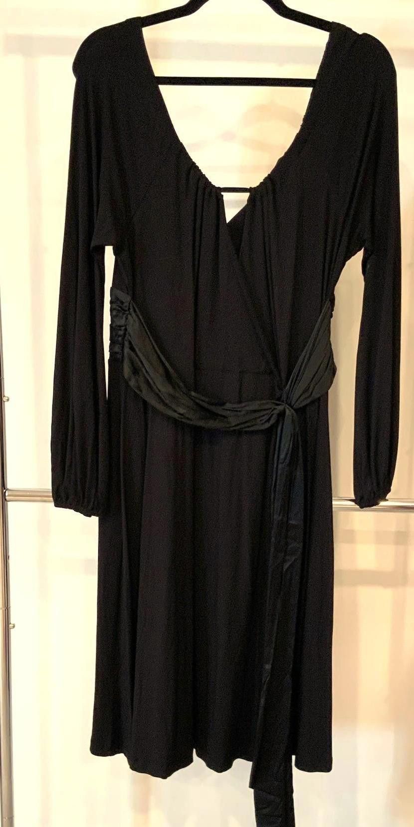 United Colors Of Benetton Elegant Bebe Black Dress - Size L Size L / US 10 / IT 46 - 2 Thumbnail