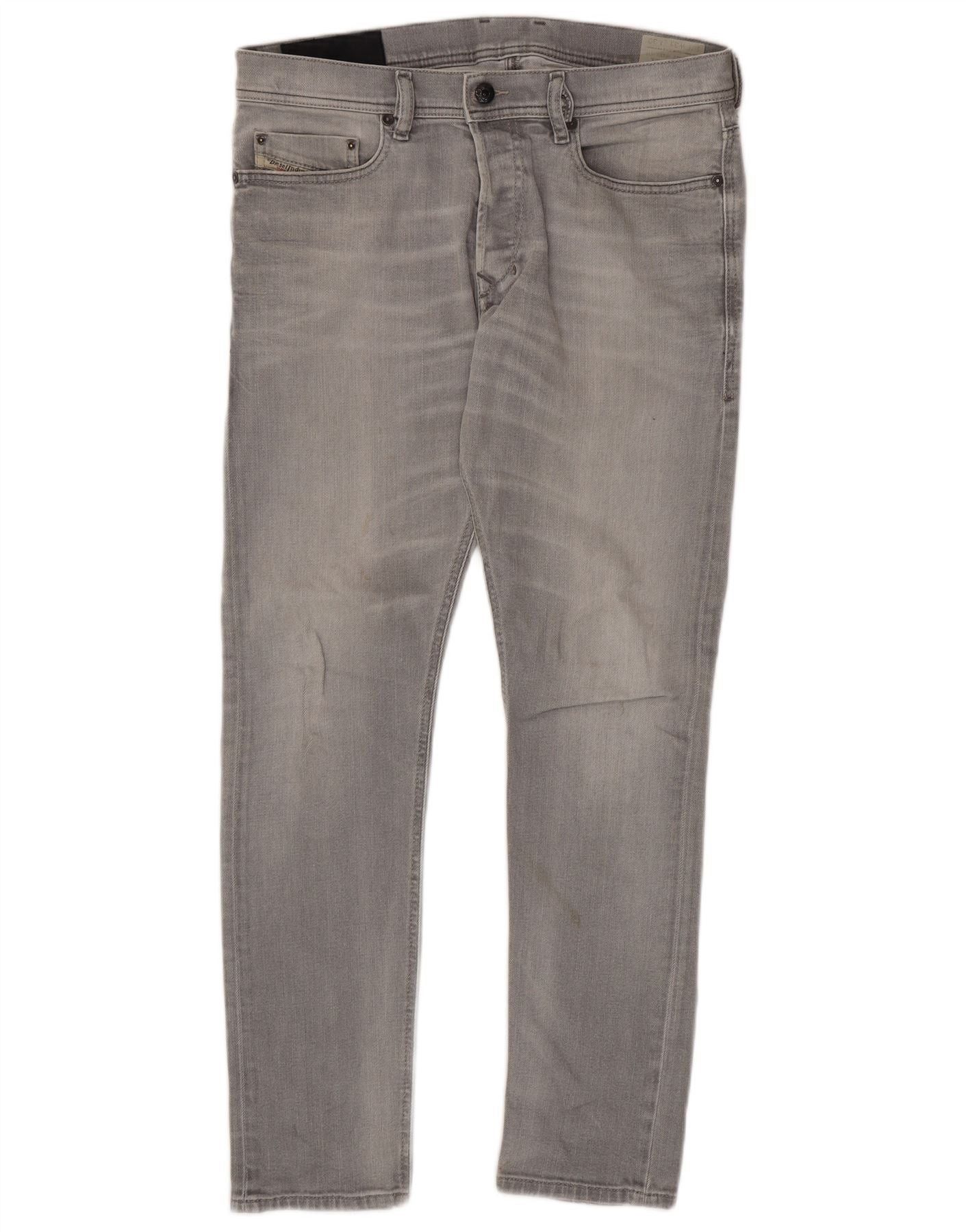 Diesel Mens Slim Jeans W31 L30 Grey Cotton Size US 31 - 1 Thumbnail