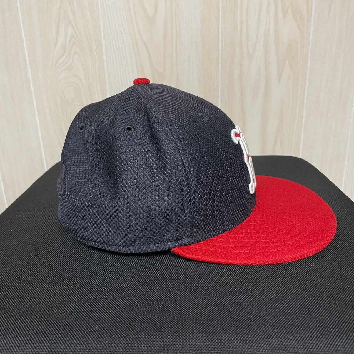 New Era Boston Red Sox Hat Cap New Era 59fifty Fitted 6 7/8 Navy Red Size ONE SIZE - 3 Thumbnail