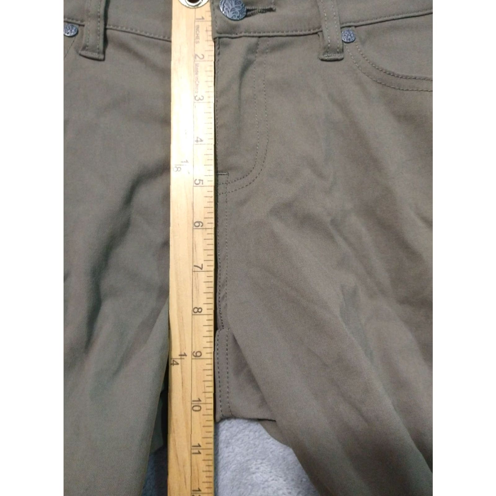Prana prAna Pants Womens 4 Green Nylon Travel Hiking Outdoor Stretch Chino Regular Tapered Inseam 28 in Green Nature Vintage No Mens Womens Size 27" / US 4 / IT 40 - 4 Thumbnail