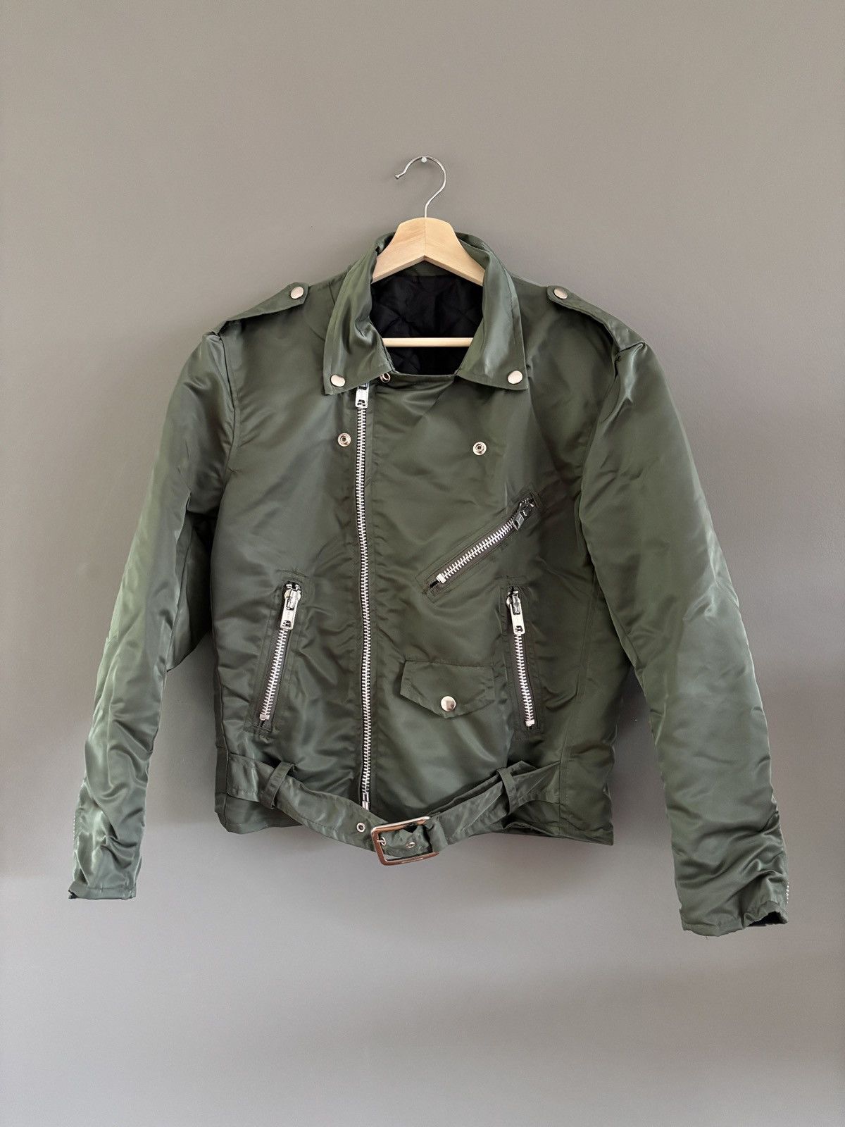 Other Vintage 90s Panno d’or Riders Biker Jacket Green Made in USA Size US S / EU 44-46 / 1 - 1 Thumbnail