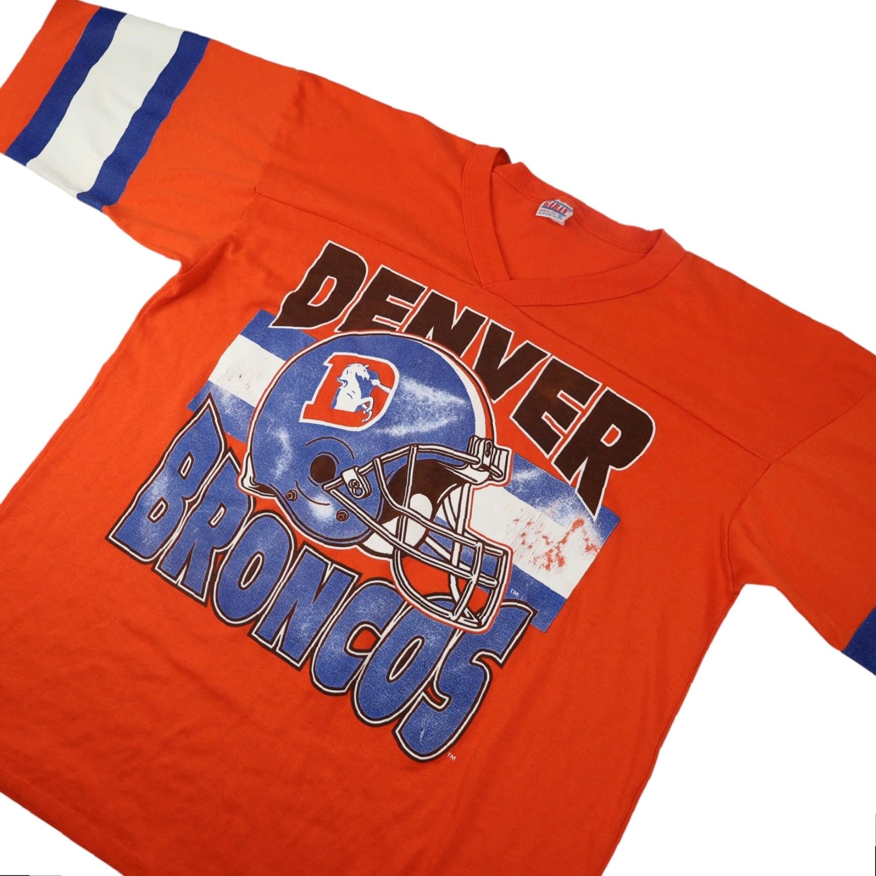 Vintage VINTAGE Denver Broncos Graphic T Shirt Shirt XL Men Orange 90s Mens Size US XL / EU 56 / 4 - 2 Thumbnail