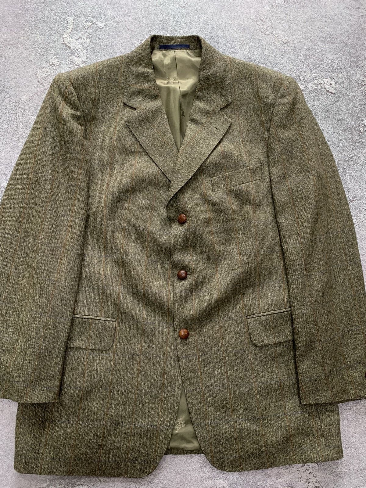Burberry Vintage Burberry Tweed Wool 3 piece Blazer size Men 52 Size 40R - 4 Thumbnail