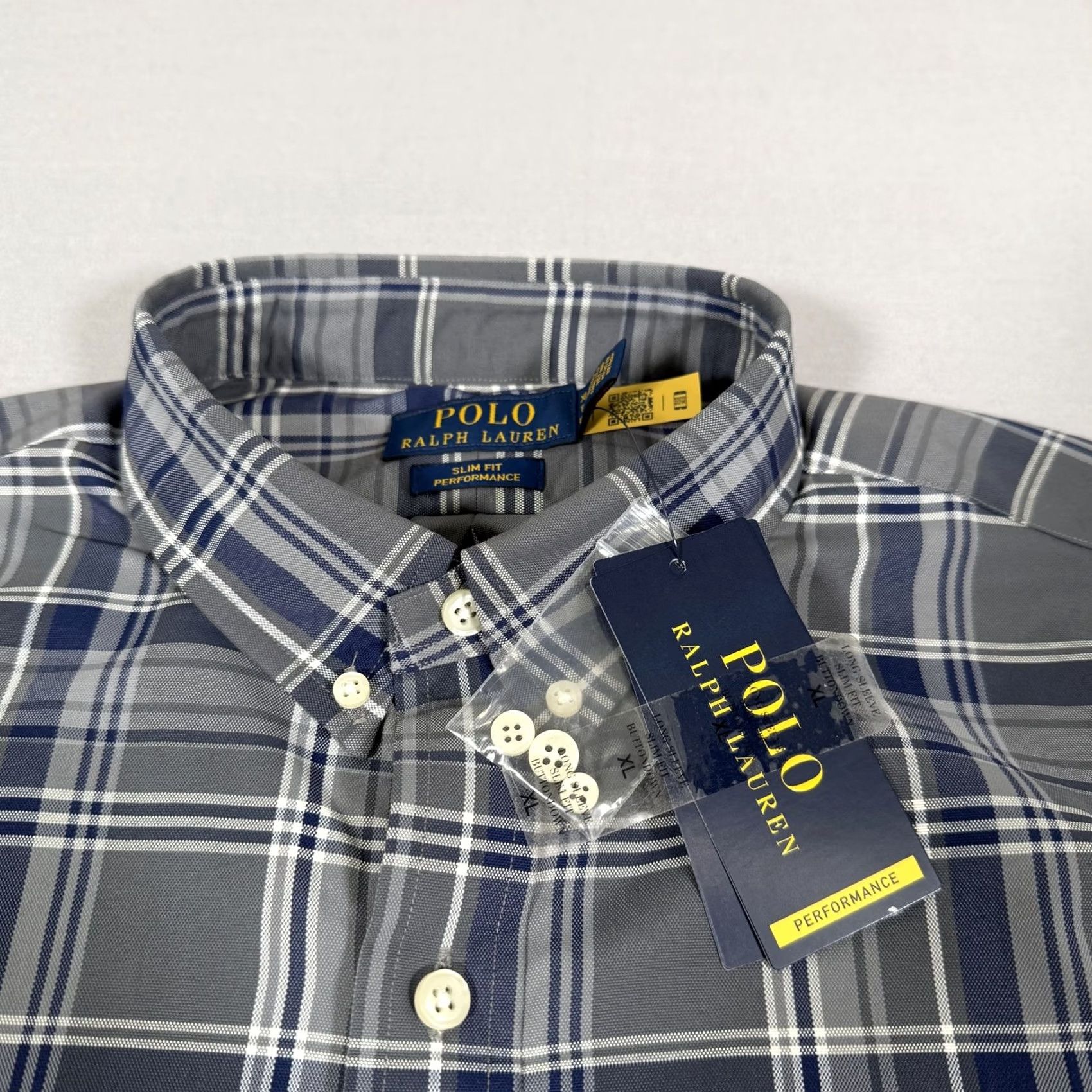 Polo Ralph Lauren Polo Ralph Lauren Shirt Men XL Gray Plaid Performance Slim Fit Button Up Wicking Size US XL / EU 56 / 4 - 4 Thumbnail