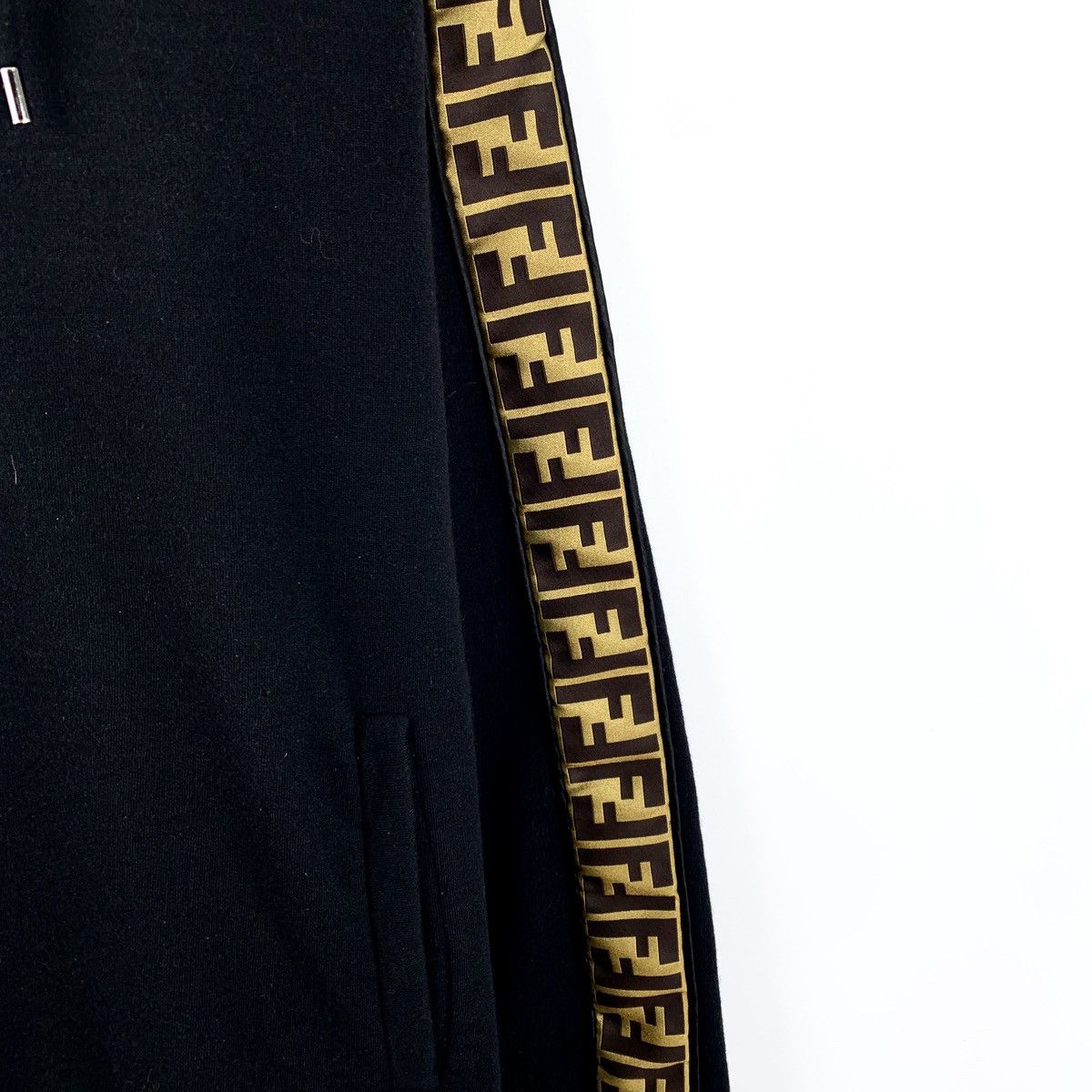 Fendi Fendi Black Side Logo Letter Hooded Sweatshirt K26WX Size L / US 10 / IT 46 - 4 Thumbnail