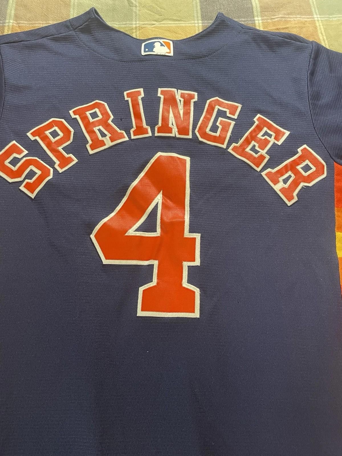 Majestic Majestic Cool Base GEORGE SPRINGER 4 Houston Astros Jersey M Size ONE SIZE - 6 Thumbnail