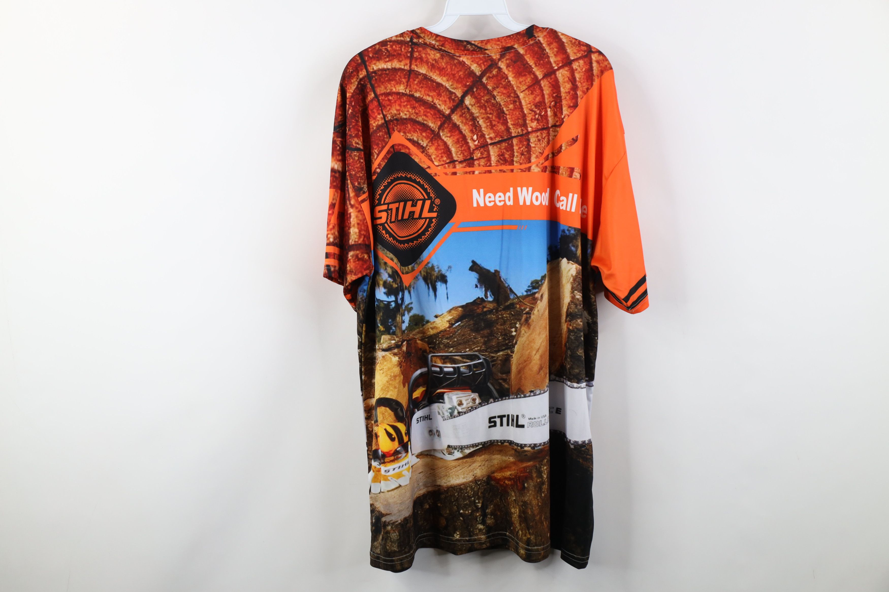 Vintage Vintage Y2K Stihl Chainsaws Over Print Short Sleeve T-Shirt Size US XL / EU 56 / 4 - 14 Thumbnail