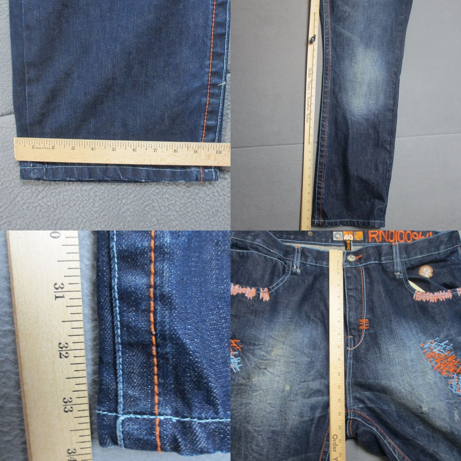 Akademiks VINTAGE Akademiks Jeans Mens 40 Blue Denim Embroidered Baggy 90s Hip Hop Streetwear High Rise 34 Inseam Mens Size US 40 / EU 56 - 9 Thumbnail