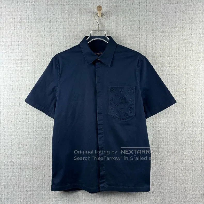 Louis Vuitton Louis Vuitton FW25 Solid Logo Pocket Short Sleeve Polo Shi Size US M / EU 48-50 / 2 - 1 Thumbnail