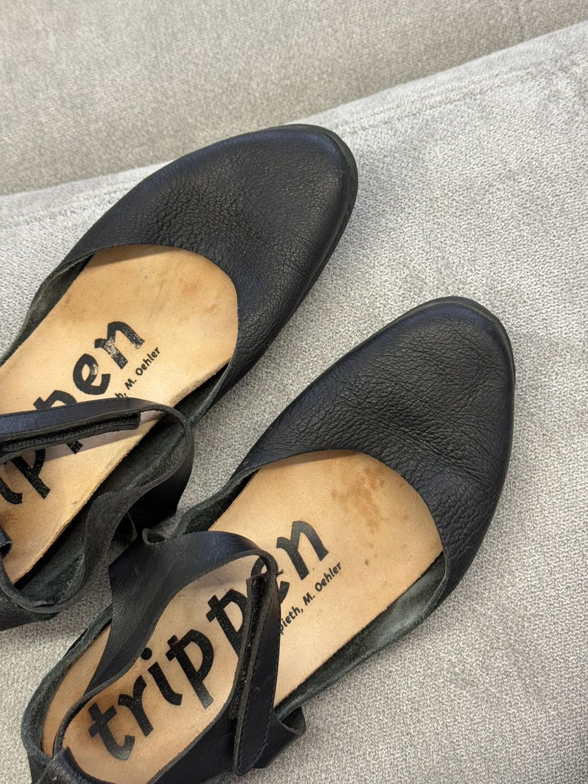 Trippen Rare Trippen Mary Jane Avant Garde Leather Flat Ballet Shoes Size US 10 / IT 40 - 10 Thumbnail