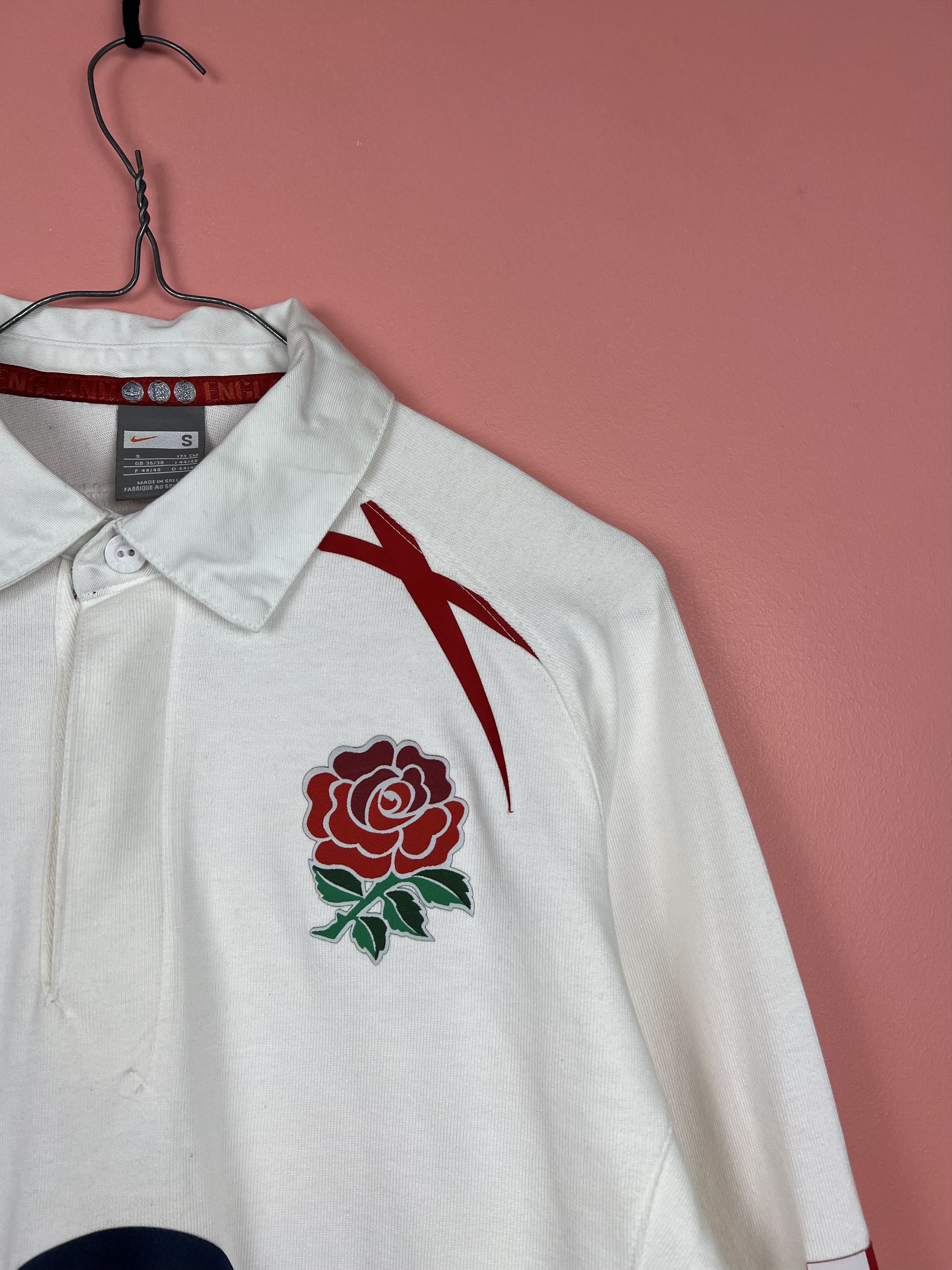 Nike Nike o2 rugby vintage England polo long sleeve streetwear Size US S / EU 44-46 / 1 - 2 Thumbnail