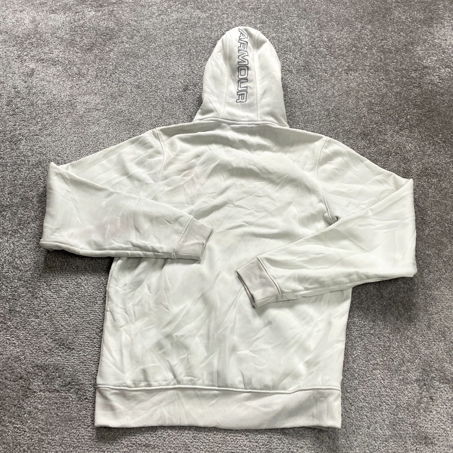 Under Armour Under Armour Hoodie Pullover Sweatshirt Men SM White Graphic Fleece Active Size US S / EU 44-46 / 1 - 2 Thumbnail
