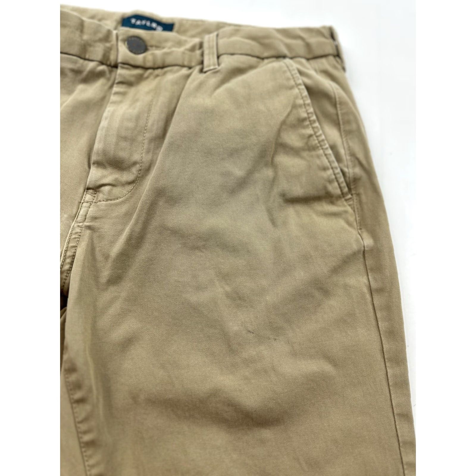 Vintage Taylrd Pants Men 31x30 Khaki Chino Flat Front Twill Cotton Beige Regular Inseam 30 Straight Pant Mens Clothing Size US 31 - 4 Thumbnail