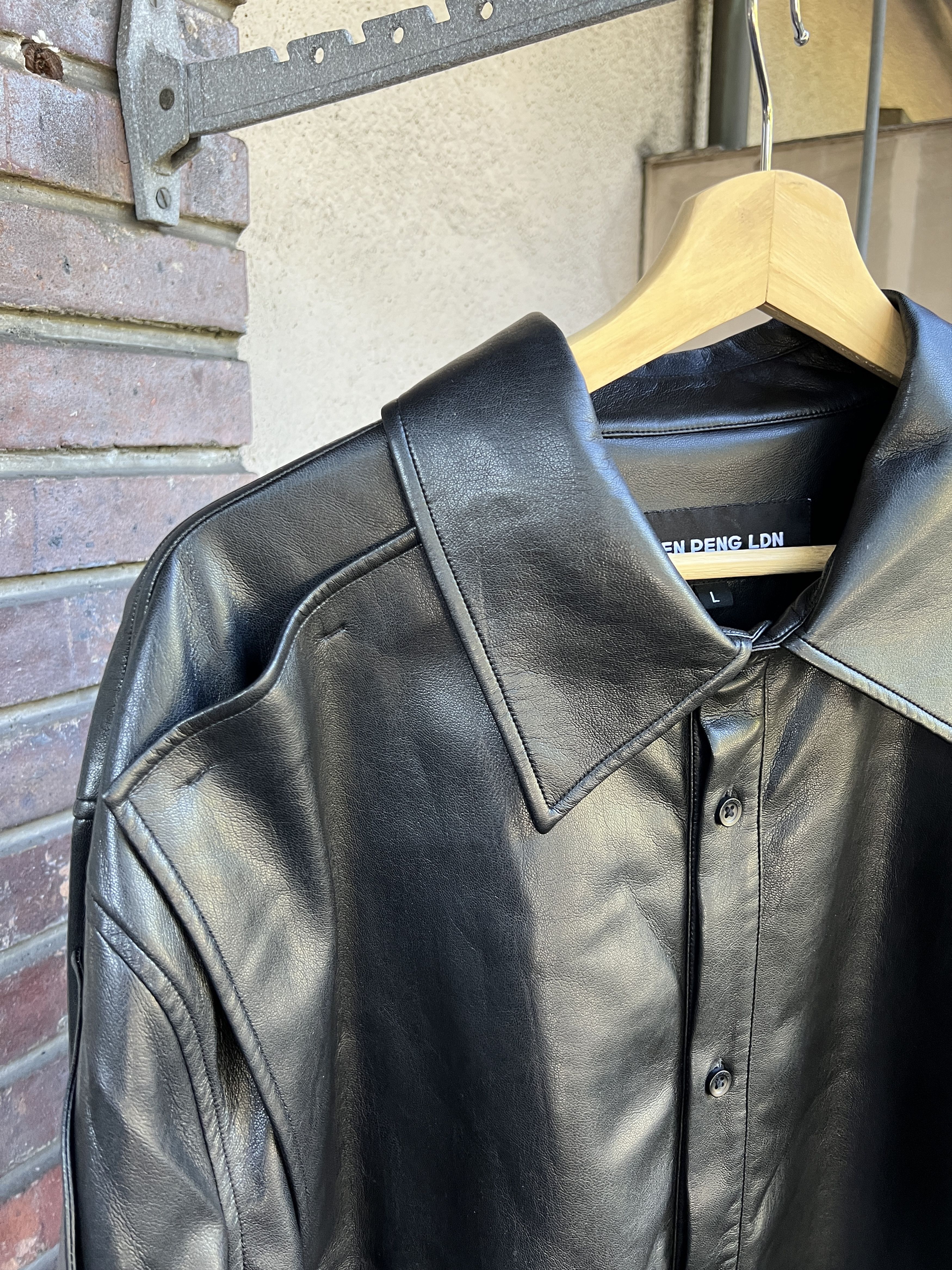 CHENPENG CHEN PENG Faux Leather Shirt Size US L / EU 52-54 / 3 - 5 Thumbnail