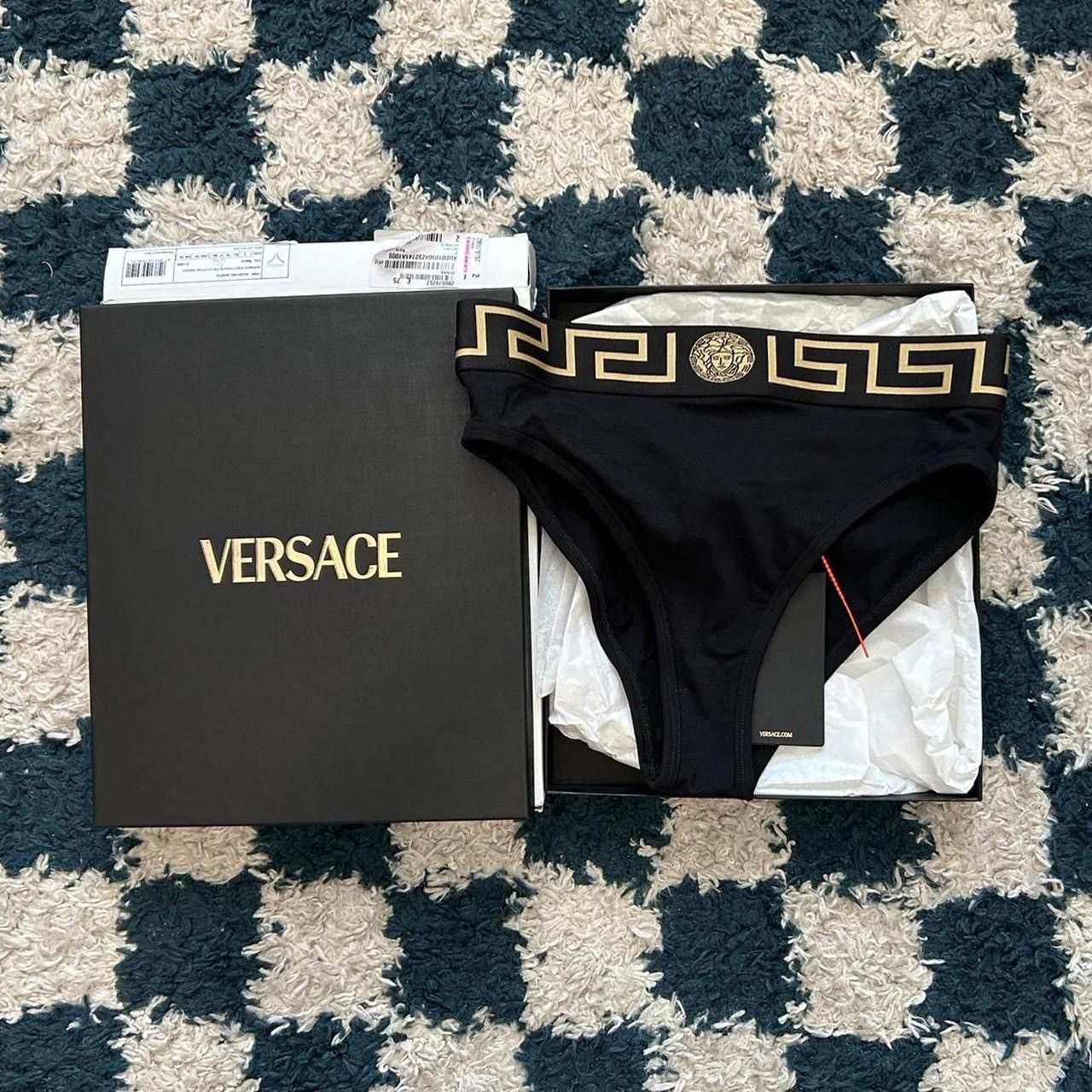 Versace NWT Small Versace Greca Border high-waisted briefs Size ONE SIZE - 2 Thumbnail