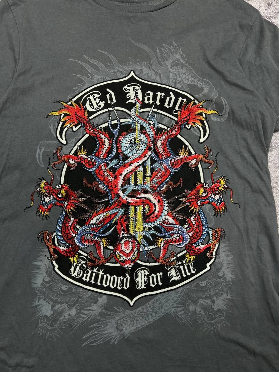 Ed Hardy Ed Hardy Tattooed For Kill T-Shirt Y2K Size US L / EU 52-54 / 3 - 4 Thumbnail