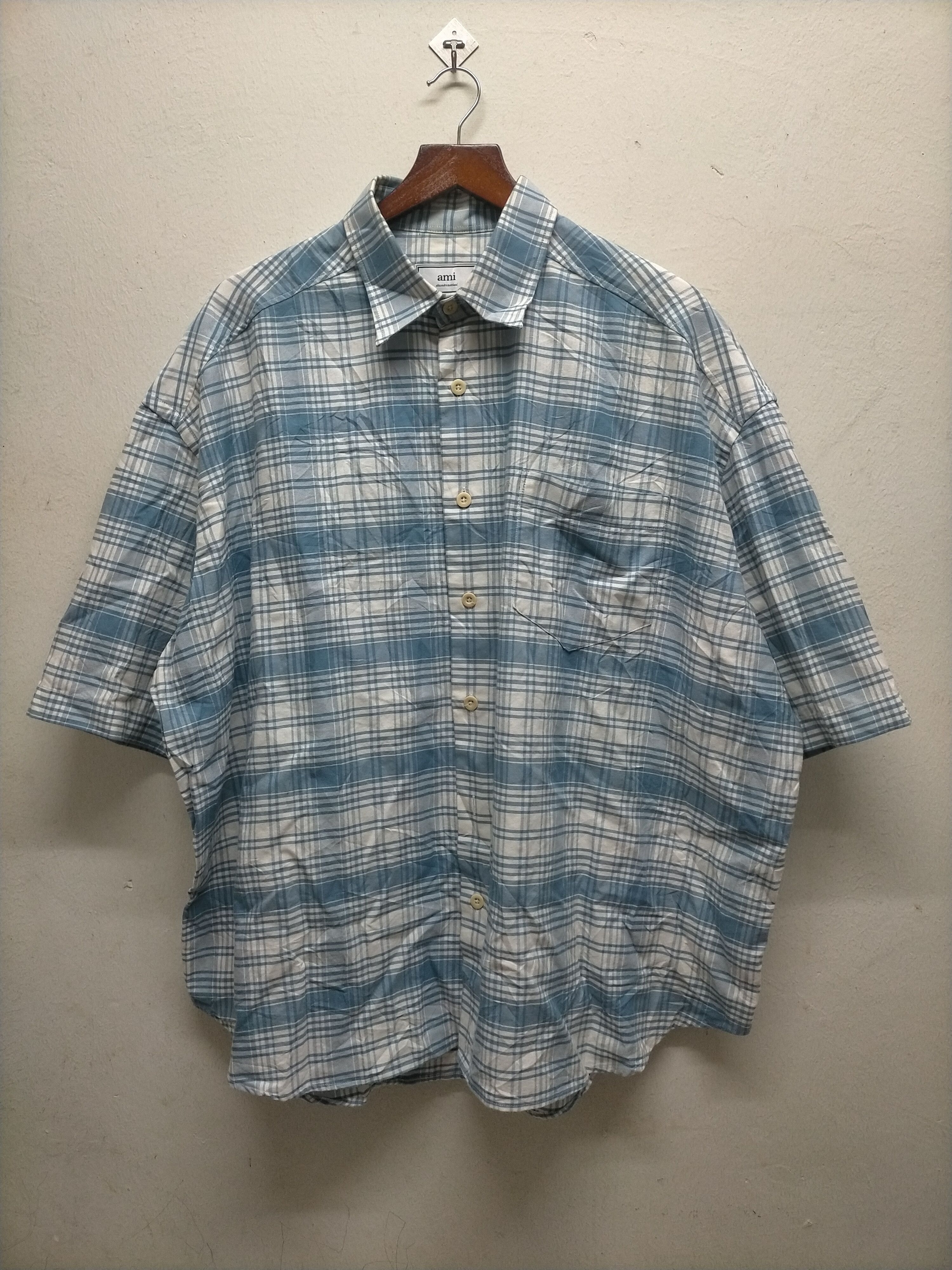 AMI AMI Plaid Checked Button Ups Boxy Fits Shirts Size US M / EU 48-50 / 2 - 1 Thumbnail