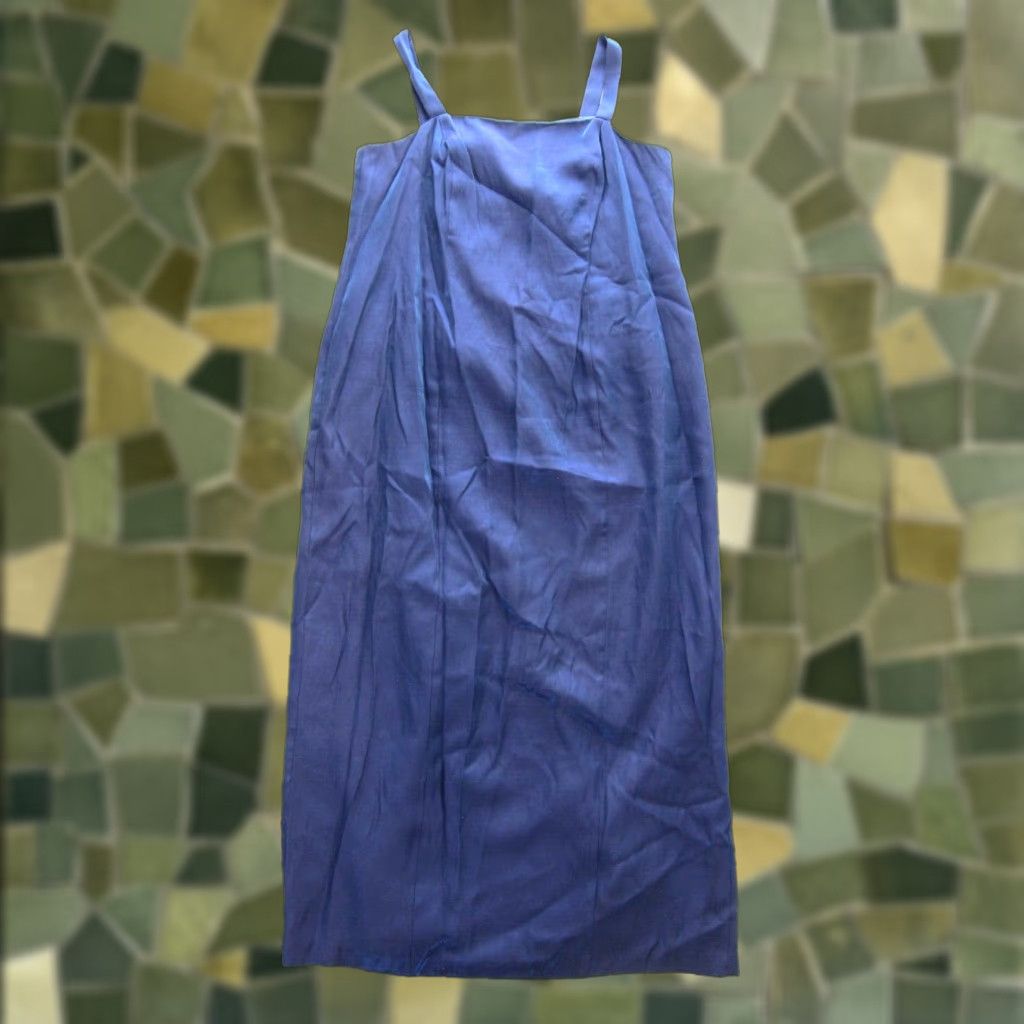 Alex Evenings VINTAGE Alex Evenings Blue Satin Long Maxi Formal Tank Dress Women Petite 16 Size XXL / US 16-18 / IT 52-54 - 1 Thumbnail