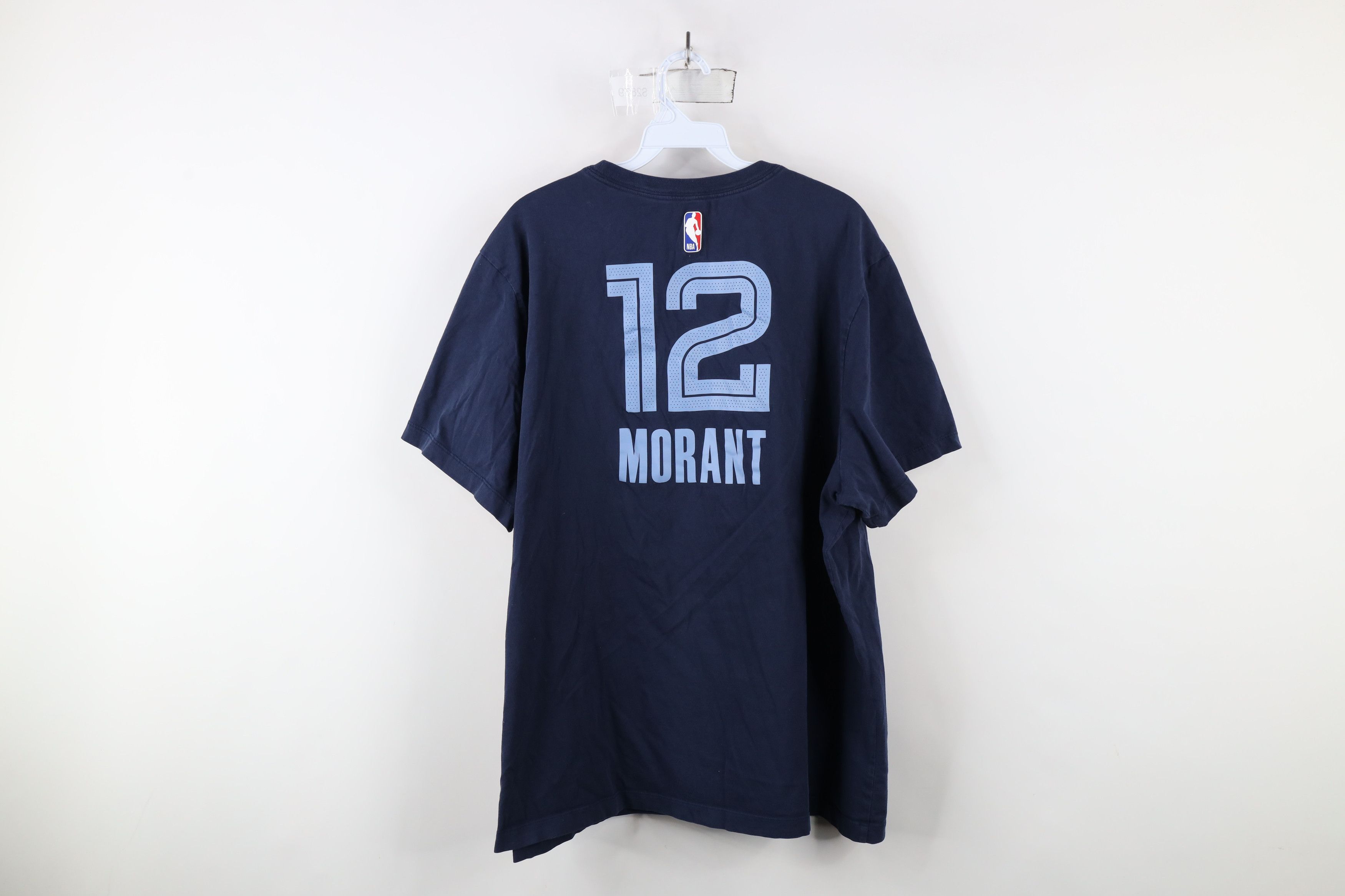 Nike × Vintage Nike Ja Morant Memphis Grizzlies Basketball T-Shirt Blue #12 Size US XXL / EU 58 / 5 - 12 Thumbnail