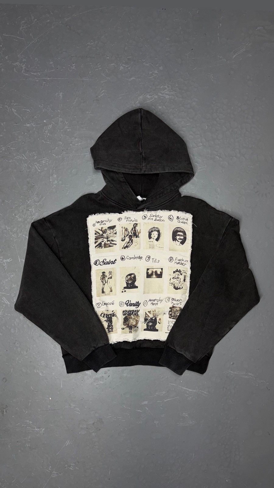 Saint vanity “sex pistols” grey hoodie
