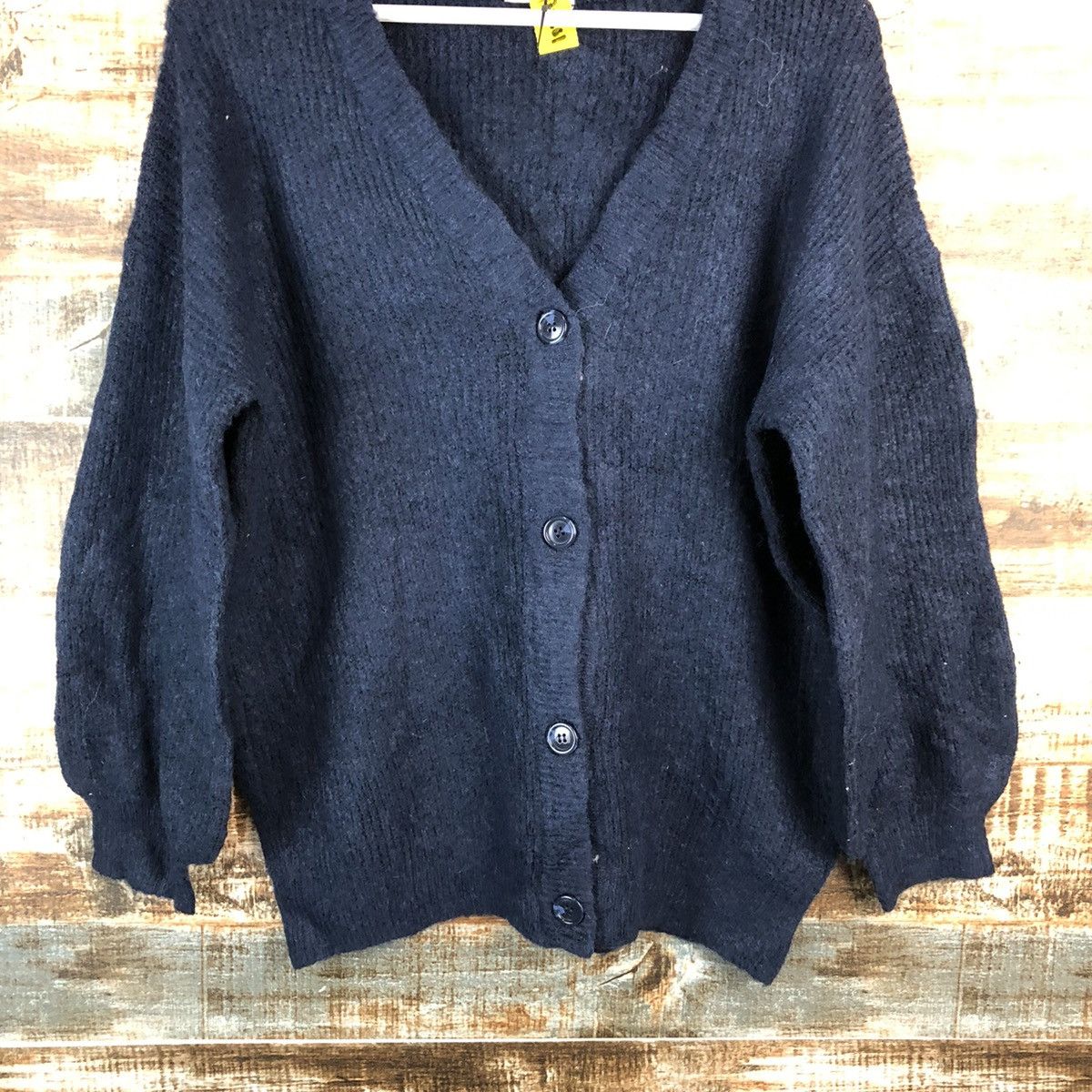 Japanese Brand Colza Dark Blue Cardigan Knitwear #A2201 Size US M / EU 48-50 / 2 - 3 Thumbnail