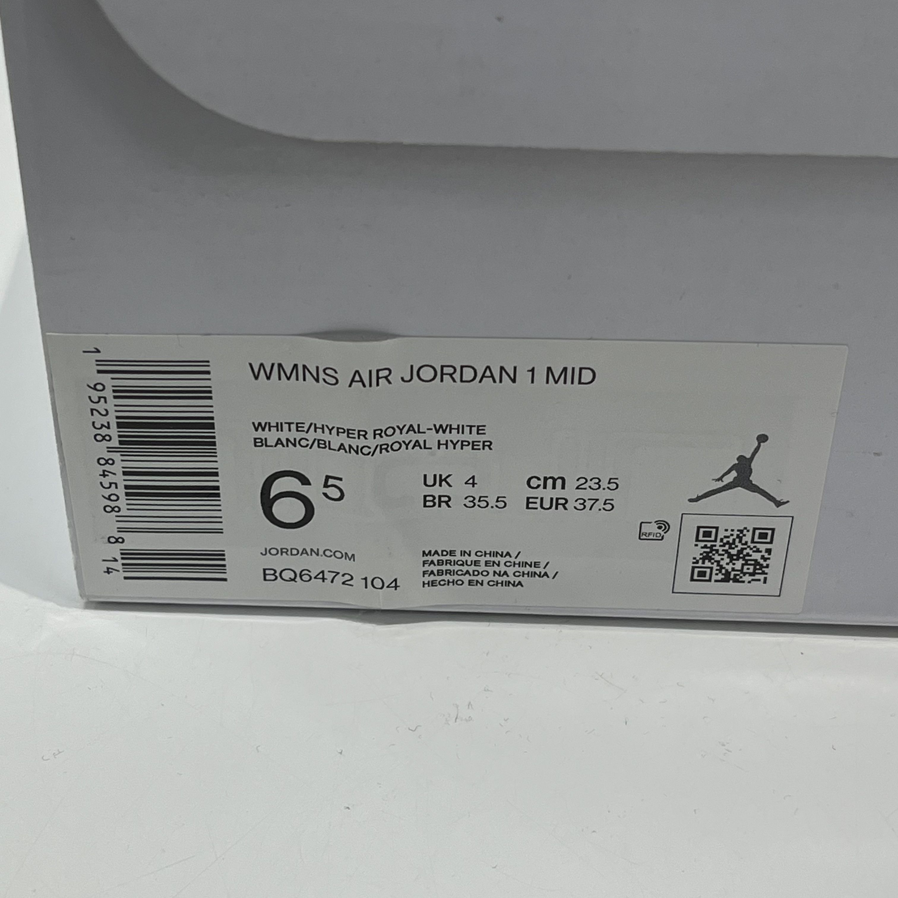 Nike Air Jordan 1 Mid Kentucky Blue (W) Size US 6.5 / EU 39-40 - 7 Thumbnail
