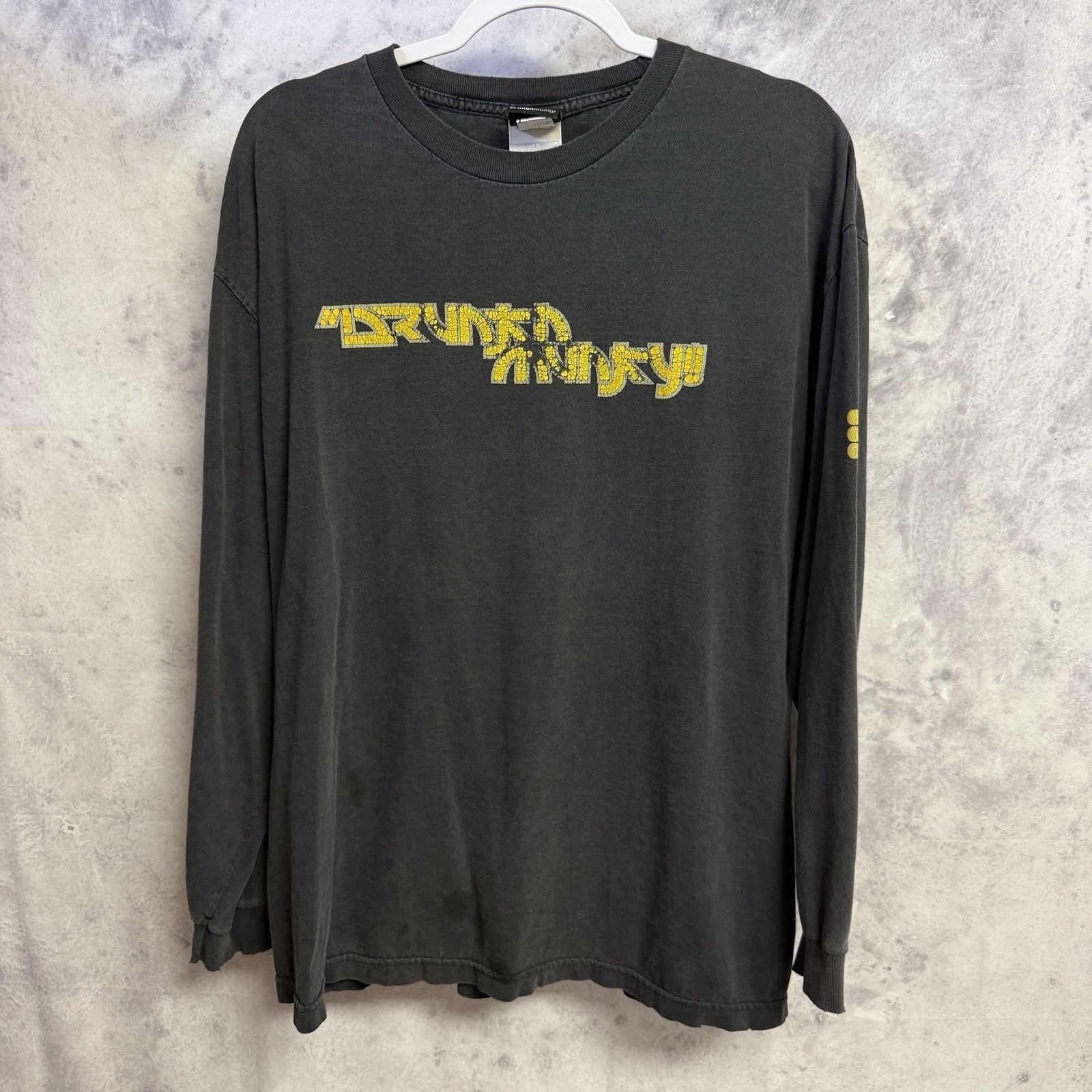 DrunknMunky Vintage Drunkn Munky T Shirt Mens XL Black Long Sleeve Size US XL / EU 56 / 4 - 2 Thumbnail