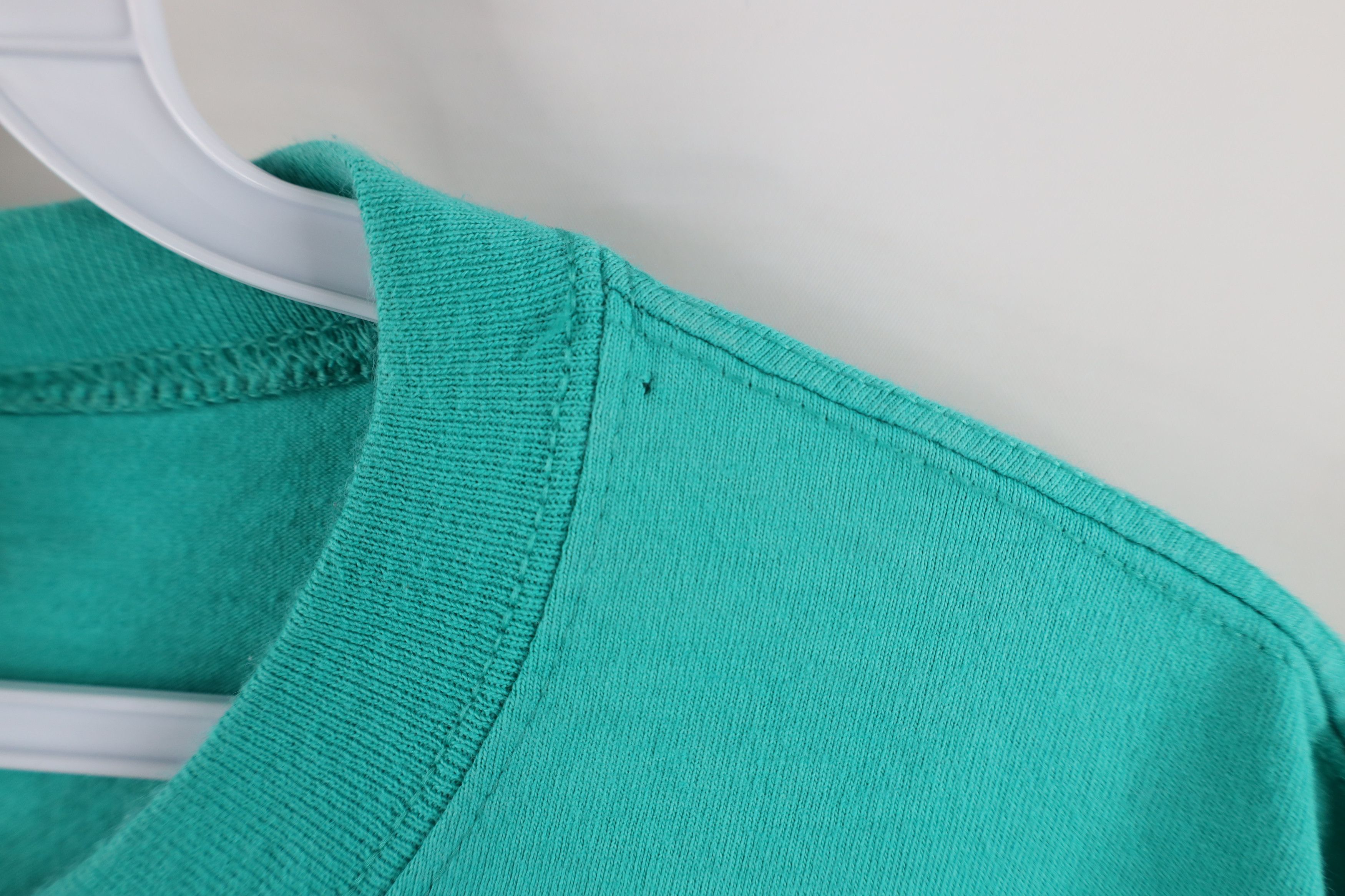 Russell Athletic × Vintage Vintage 90s Russell Athletic Heavyweight Cotton T-Shirt Teal Size US XL / EU 56 / 4 - 5 Thumbnail
