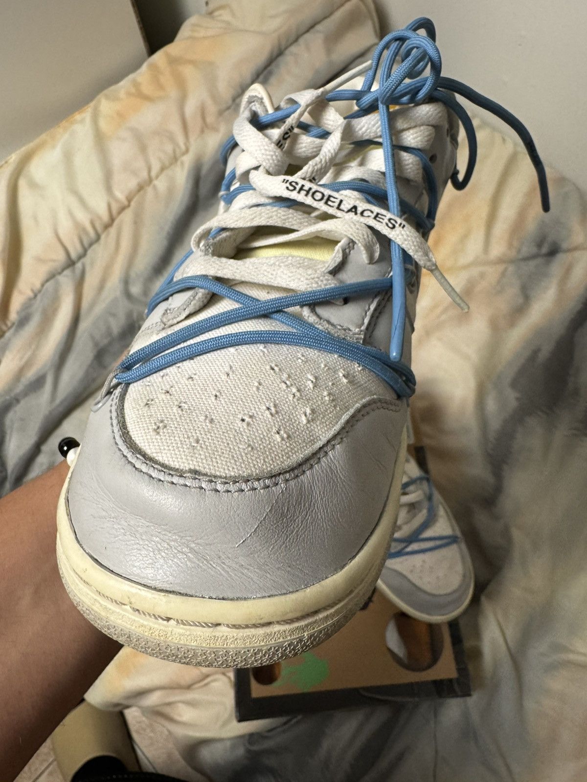 Nike × Off-White Nike Dunk Low Off-White Lot 5 Size US 11.5 / EU 44-45 - 19 Thumbnail