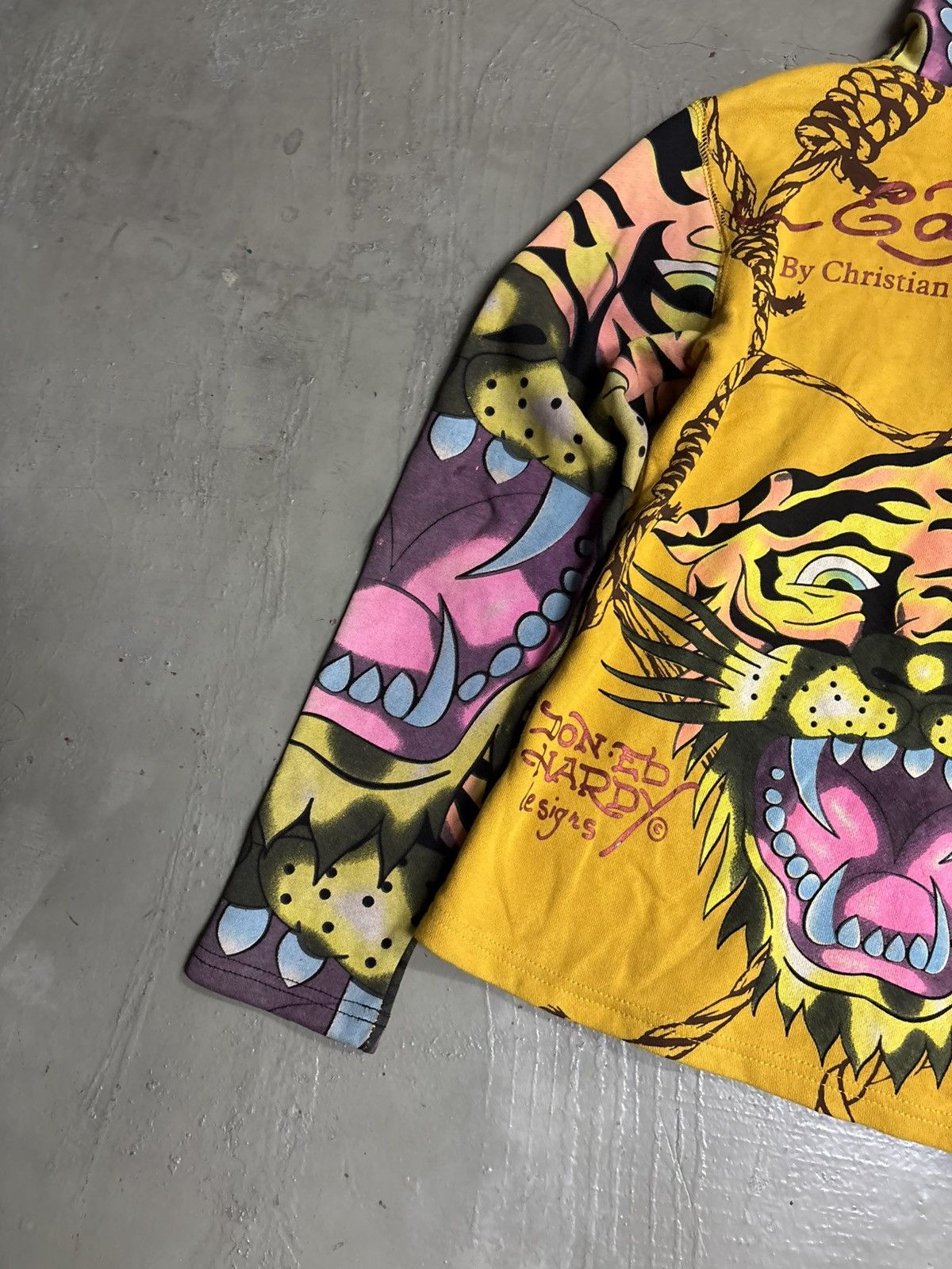 Ed Hardy Ed Hardy Tiger Y2K Rhinestones Skull Print Zip Hoodie Jacket Size US XS / EU 42 / 0 - 13 Thumbnail