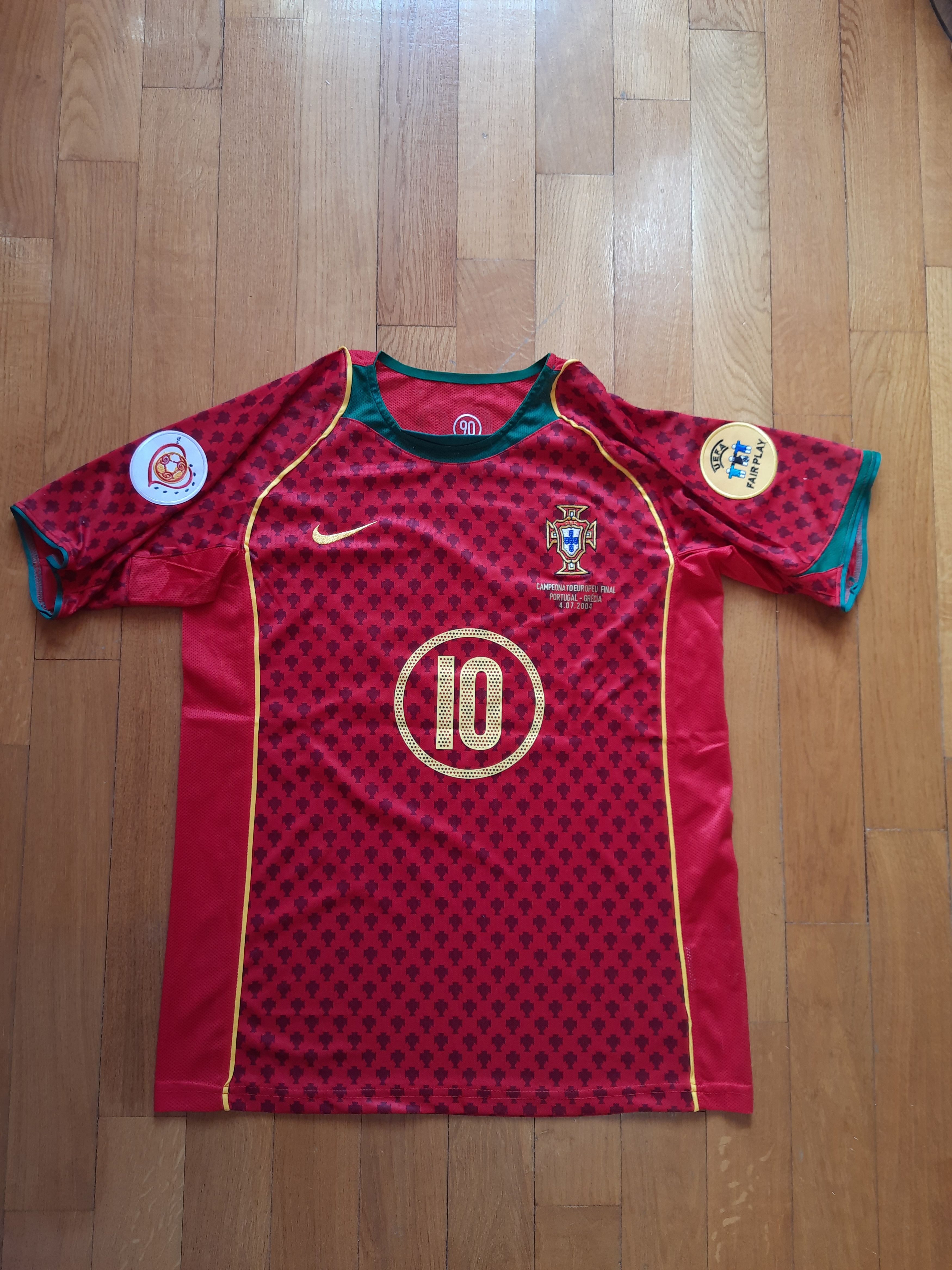 Other Portugal Riu Costa 2004 Europe Final Soccer T Shirt Nike Size US L / EU 52-54 / 3 - 2 Thumbnail