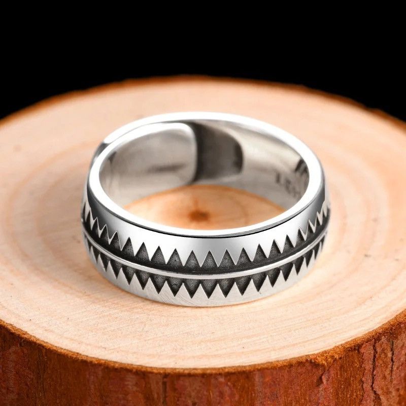 Jewelry Creative Hip-hop Sawtooth Ring Size ONE SIZE - 3 Thumbnail