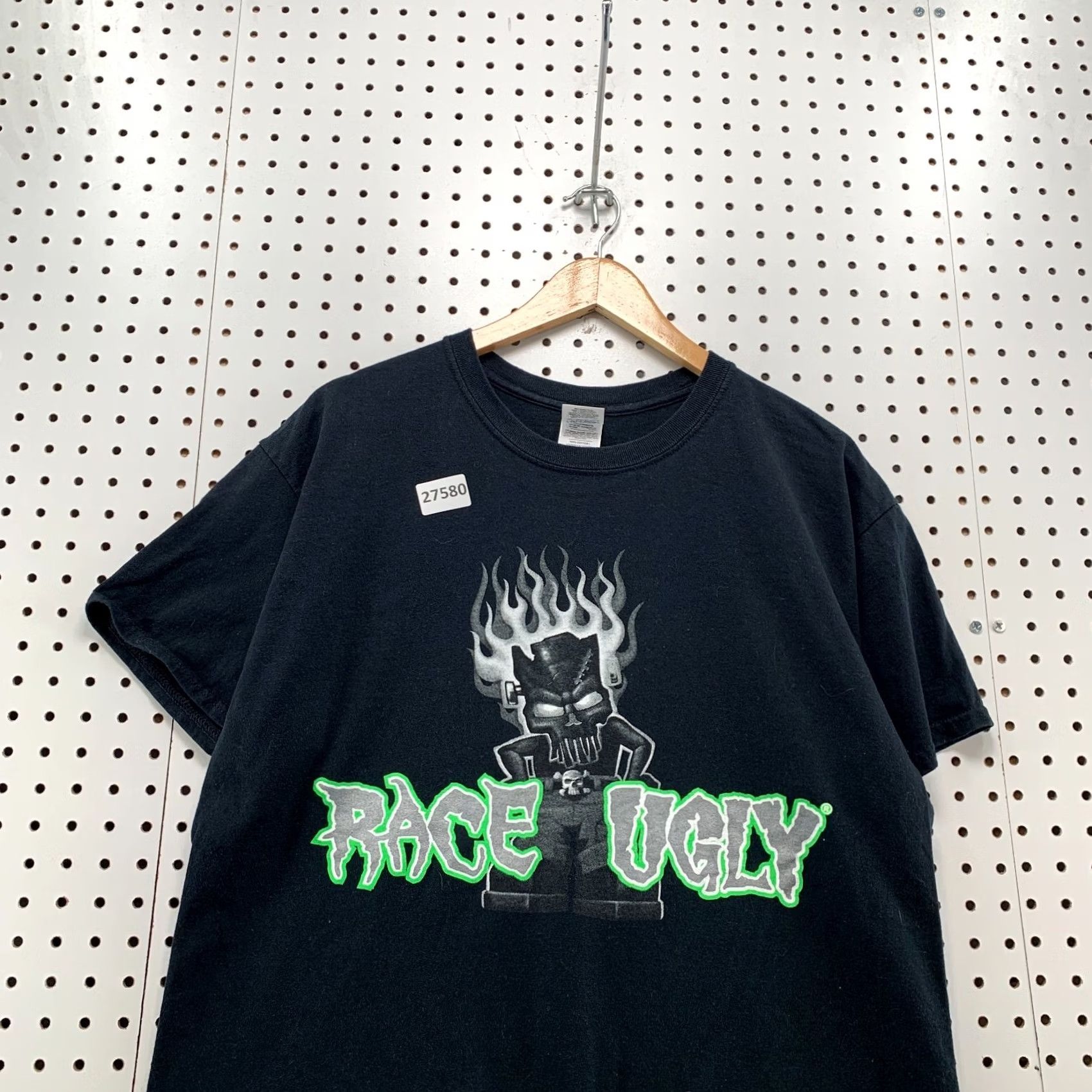 Gildan Race Ugly Shirt Funny Prius Quote Black Green Flames Mens Large 21.5x28 Adult Large Black Green Flames Prius Joke Quote T-Shirt Nike? Size US L / EU 52-54 / 3 - 6 Thumbnail