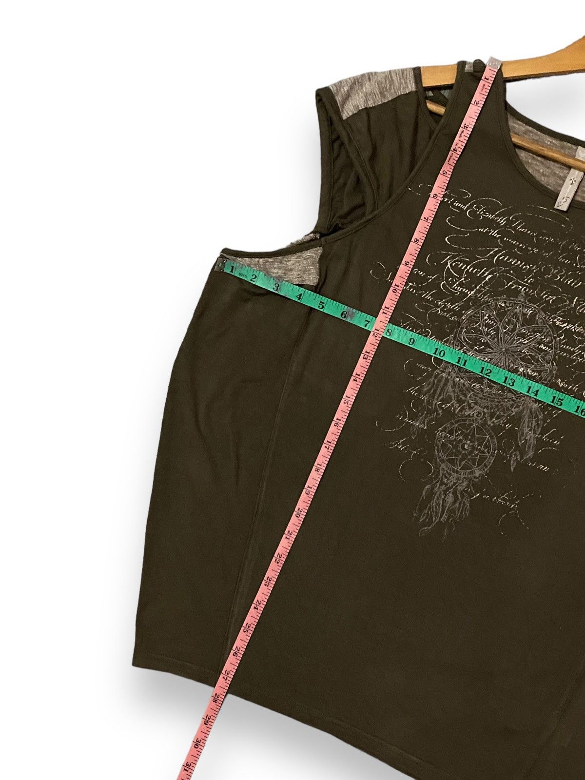 Japanese Brand OzzCroce Japanese Gothic Embroidery Poem Tank Tops Size M / US 6-8 / IT 42-44 - 10 Thumbnail
