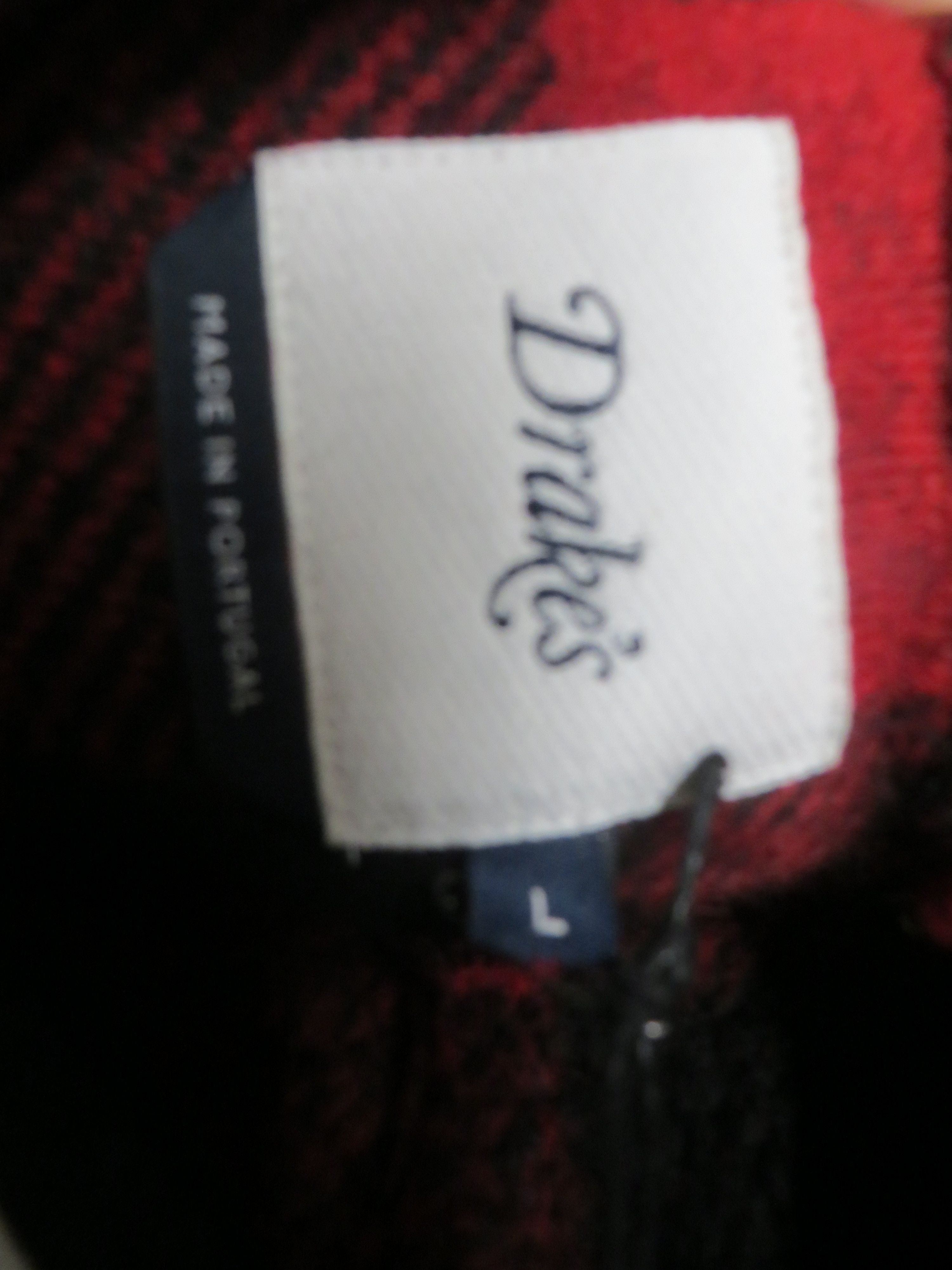 Drake's RED BUFFALO CHECK FLEECE JACKET Size US L / EU 52-54 / 3 - 9 Thumbnail