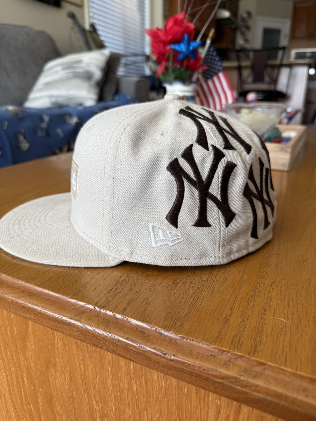 Supreme Supreme x New York Box Logo New Era Tan Size ONE SIZE - 5 Thumbnail